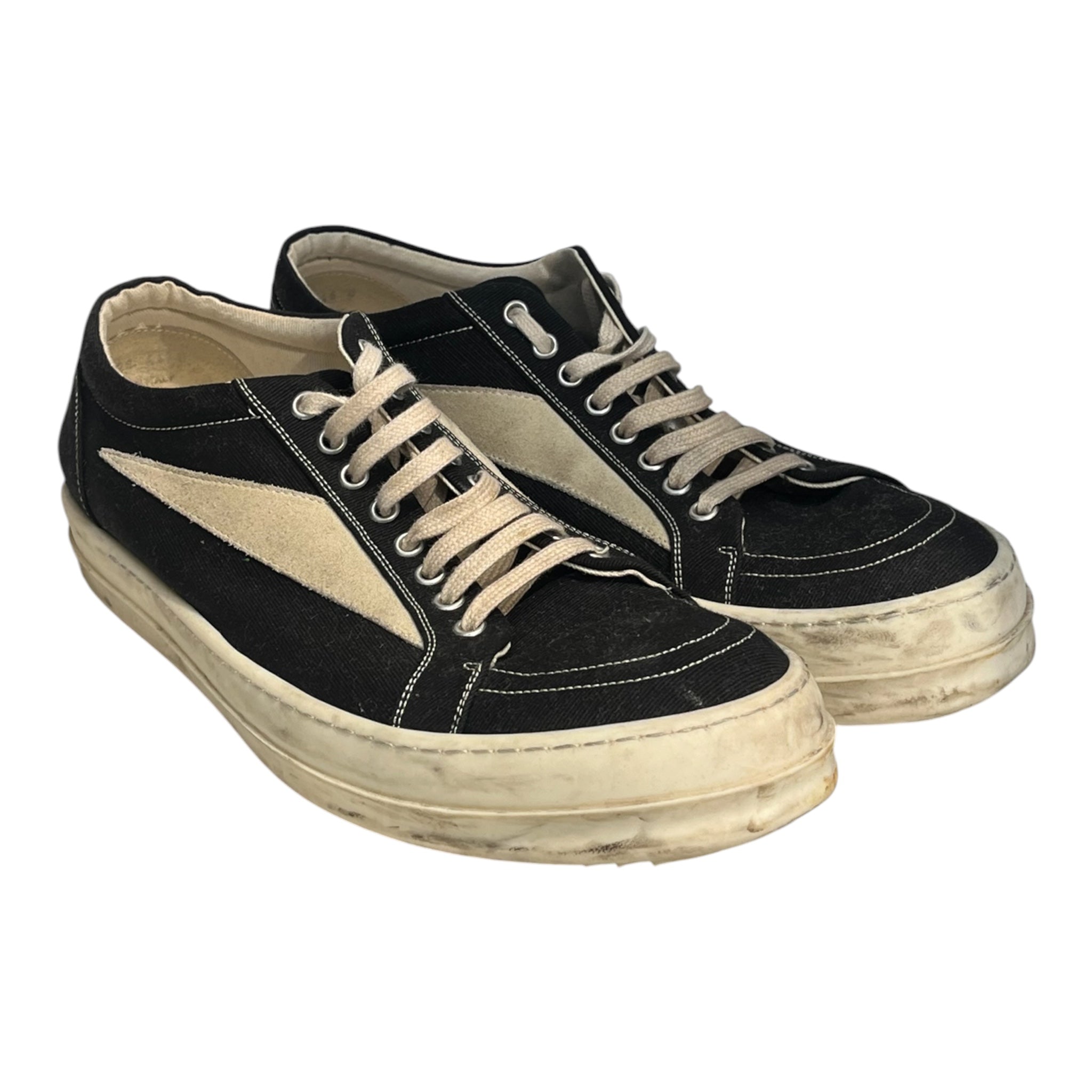 RICK OWENS DRKSHDW/Low-Sneakers/EU 46/BLK/vintage suede detail view 3