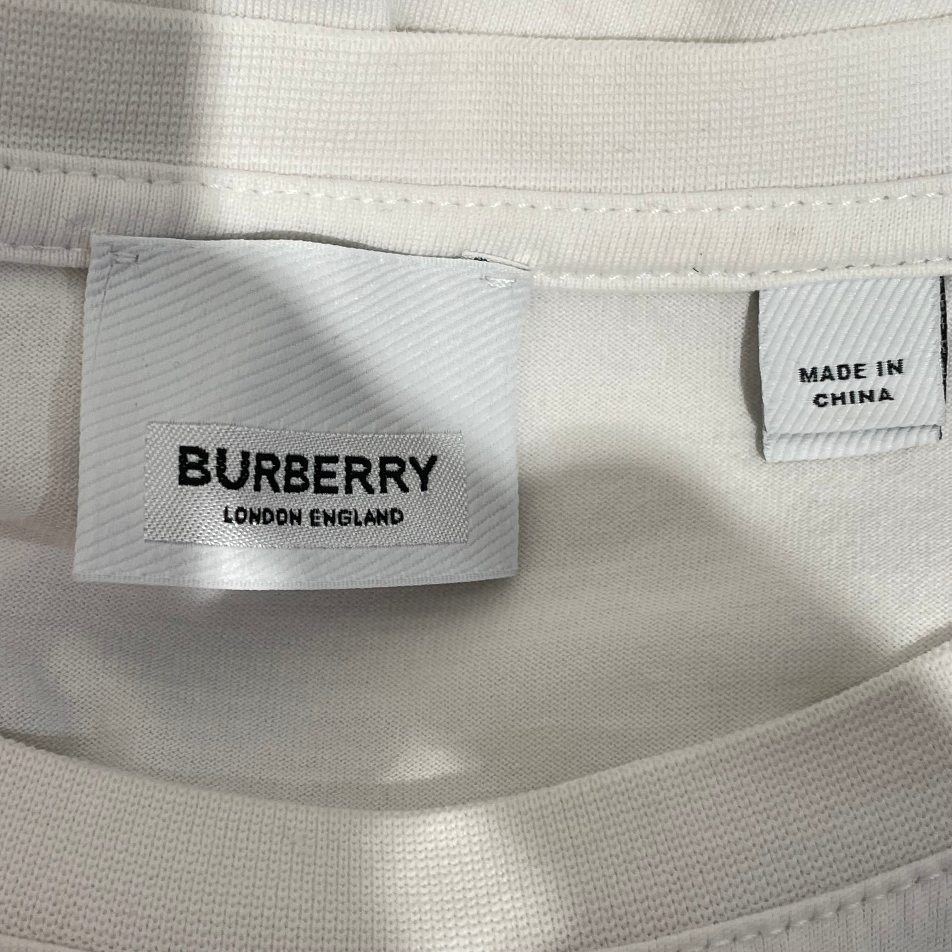 BURBERRY LONDON/T-Shirt/L/Cotton/WHT/PARKER view 3