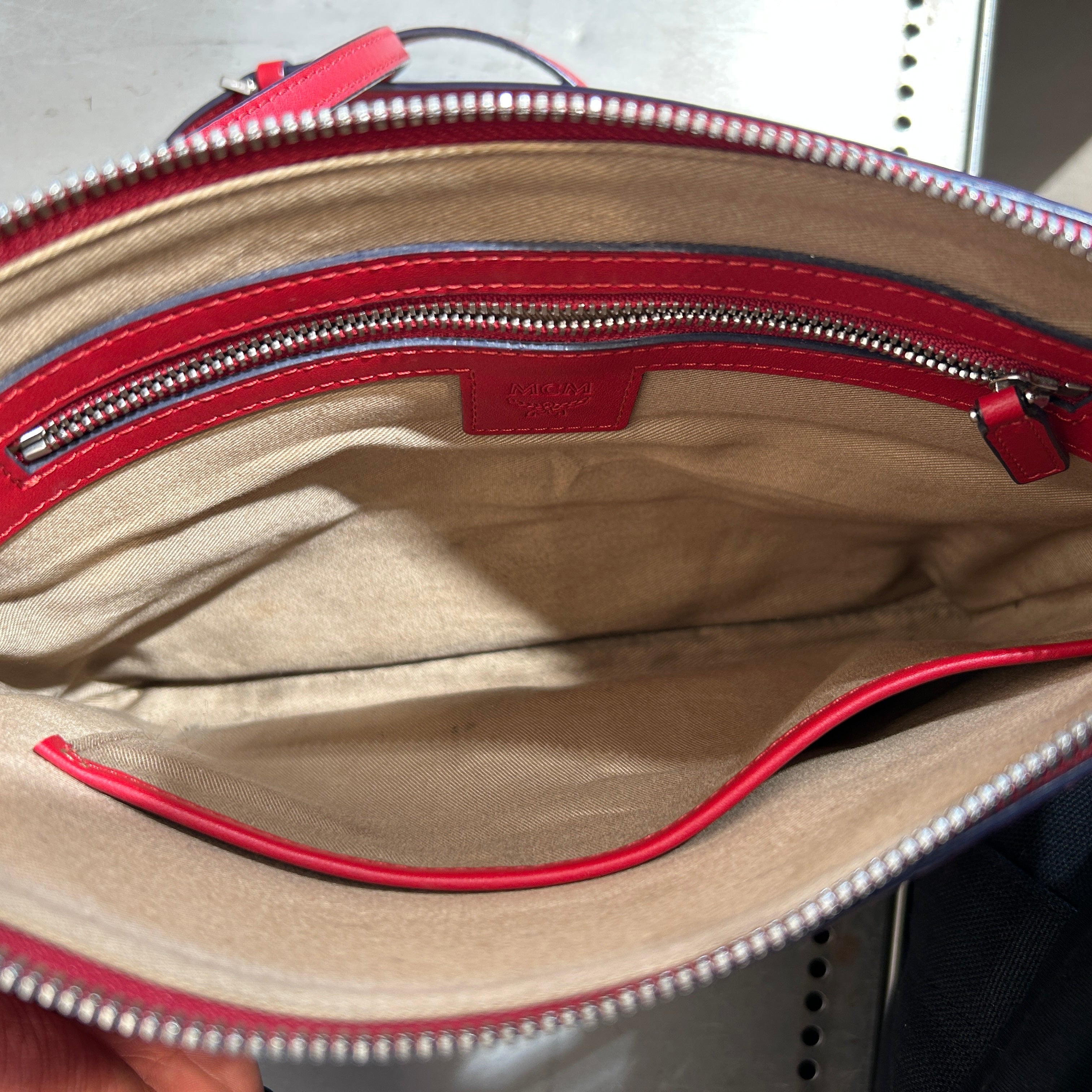 MCM/Cross Body Bag/Monogram/RED/ view 4