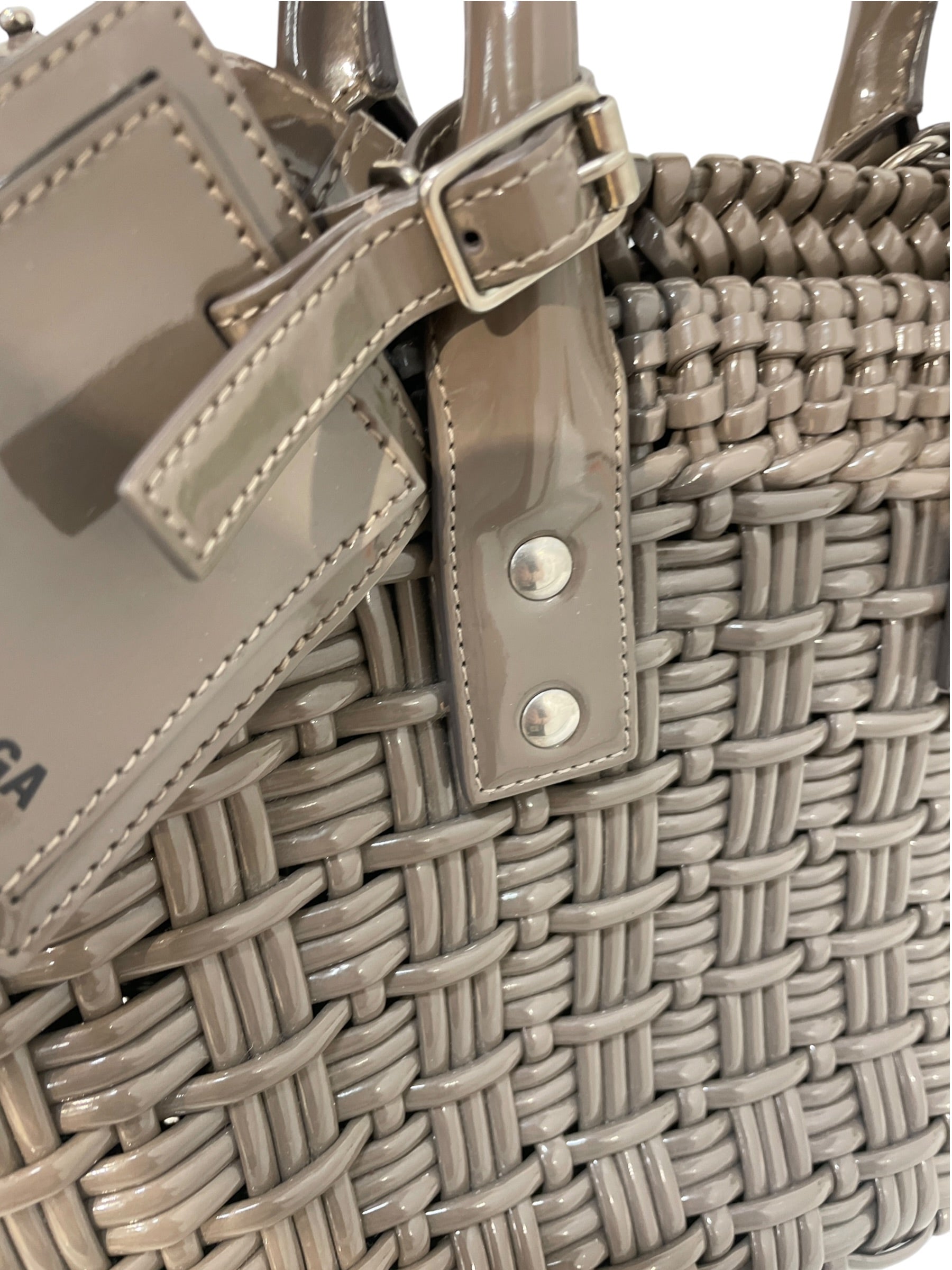 BALENCIAGA/Hand Bag/Brown/bistro xs basket glossy view 6
