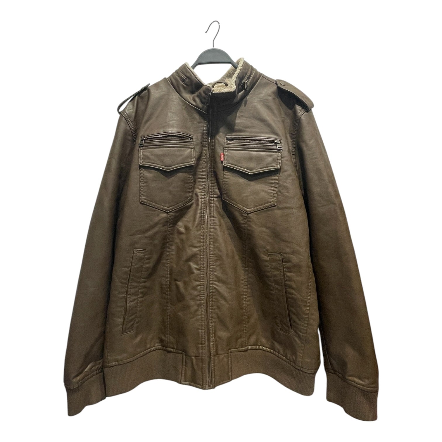 Levi's/Leather Jkt/XXL/Leather/BRW/Faux Leather Sherpa Bomber view 1