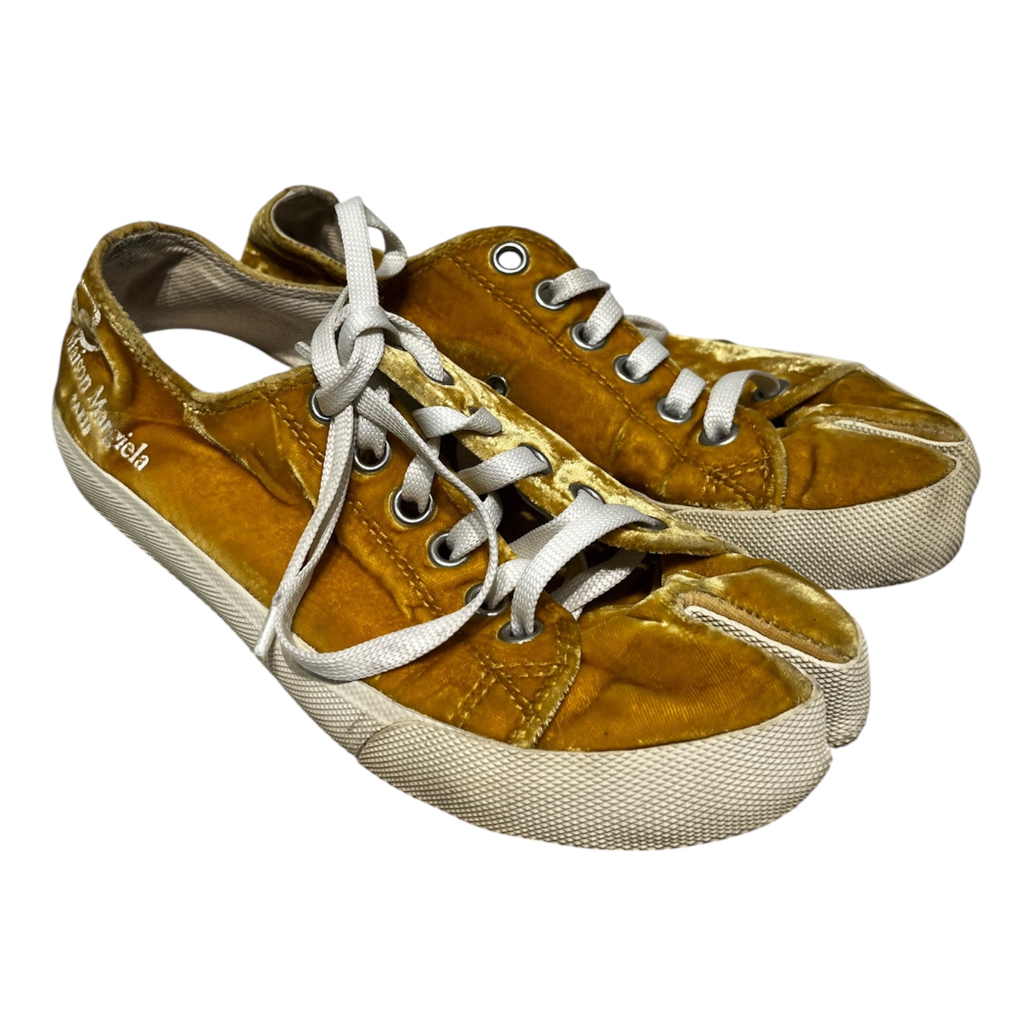 Maison Margiela/Low-Sneakers/US 7/Velour/YEL/MAISON MARGIELA VELOUR SHOES view 1