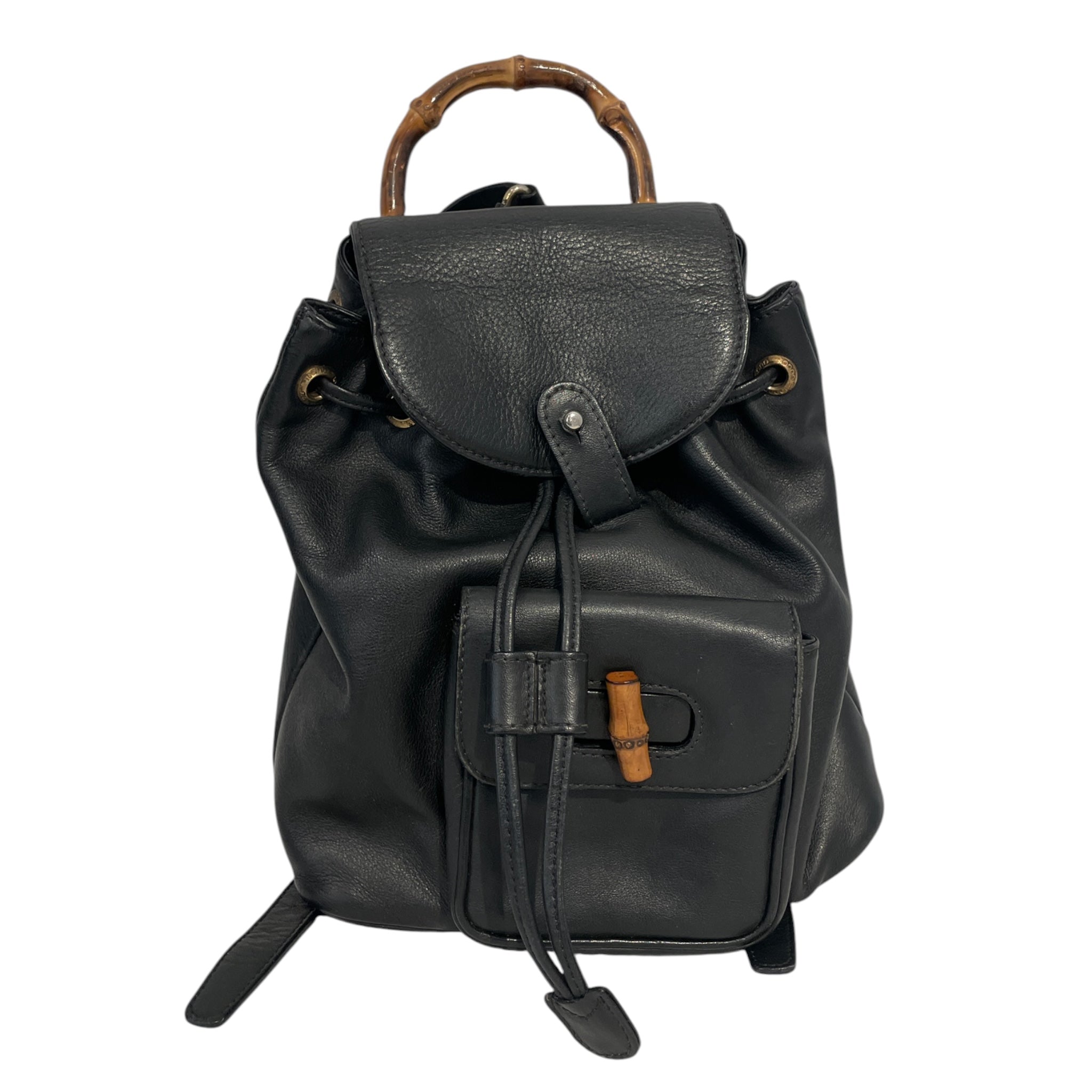 GUCCI/Backpack/Leather/BLK/bamboo mini backpack black view 1
