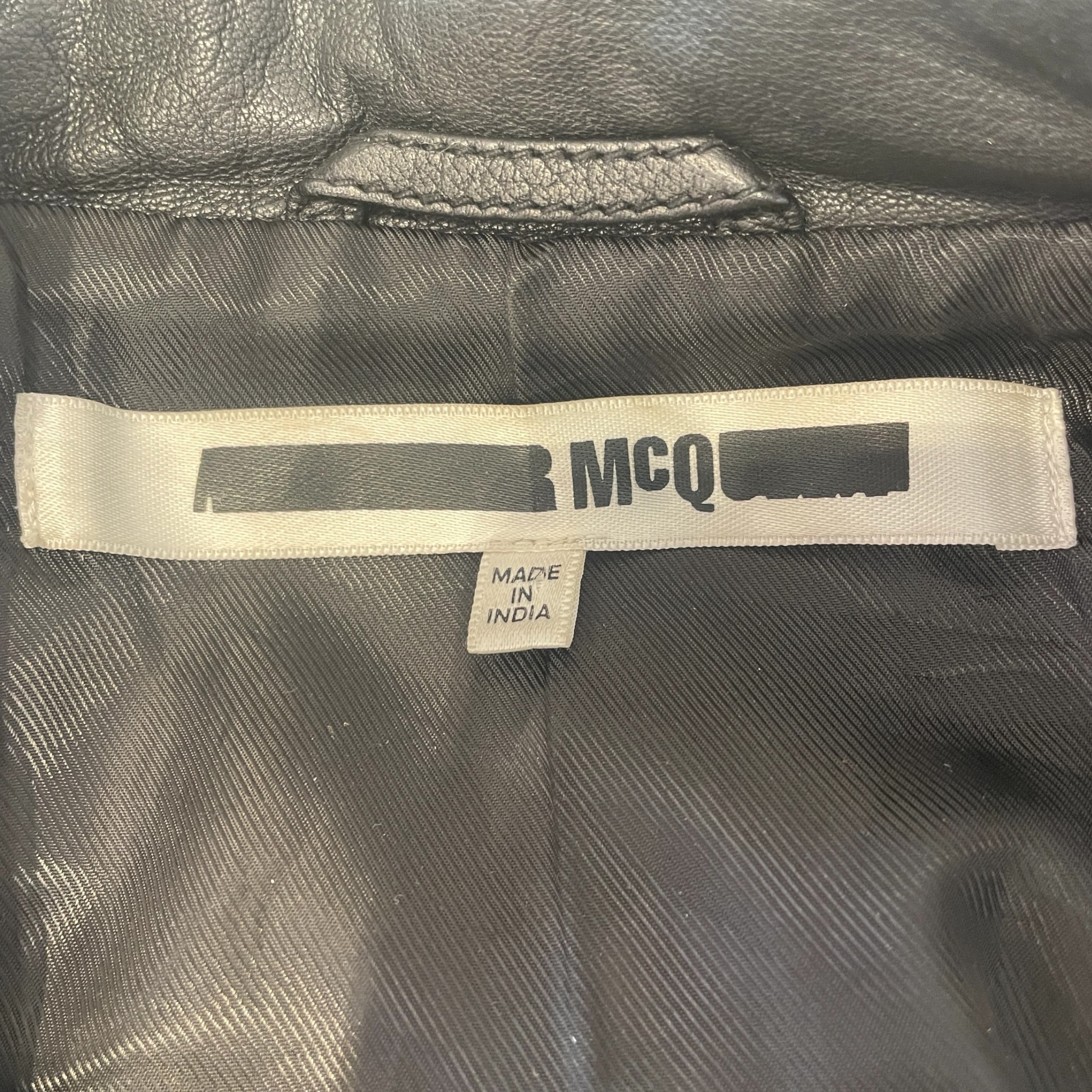 McQ Alexander McQueen/Leather Jkt/XL/Leather/BLK/ view 3