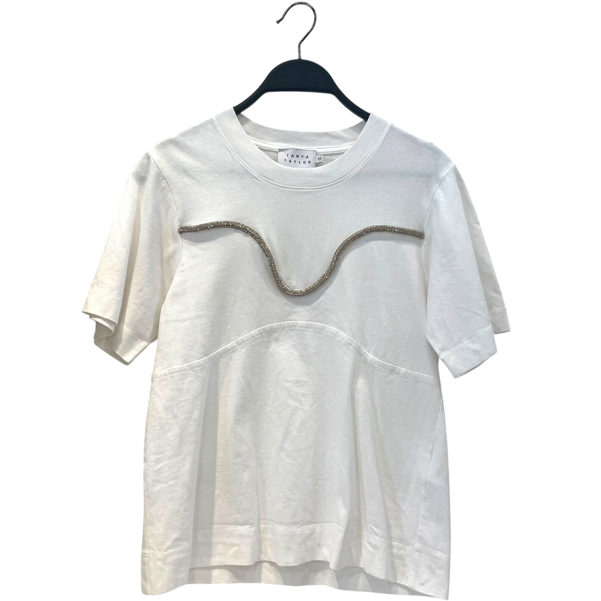 TANYA TAYLOR/T-Shirt/XS/Cotton/WHT/LENORAH TOP view 1