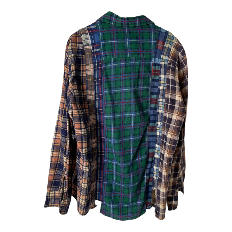 Rebuild by Needles/Flannel Shirt/S/Cotton/MLT/Plaid/MUTICOLORED NEEDLES FLANNEL