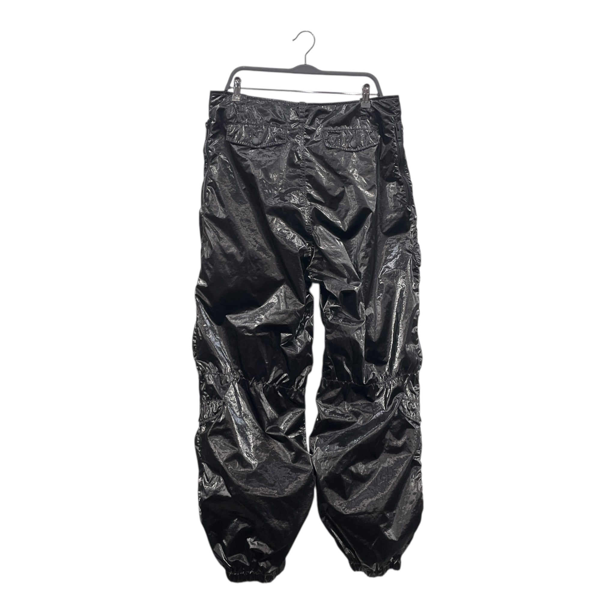 GIVENCHY/Straight Pants/52/Polyester/BLK/FRONT ZIP PVC JOGGERS view 2