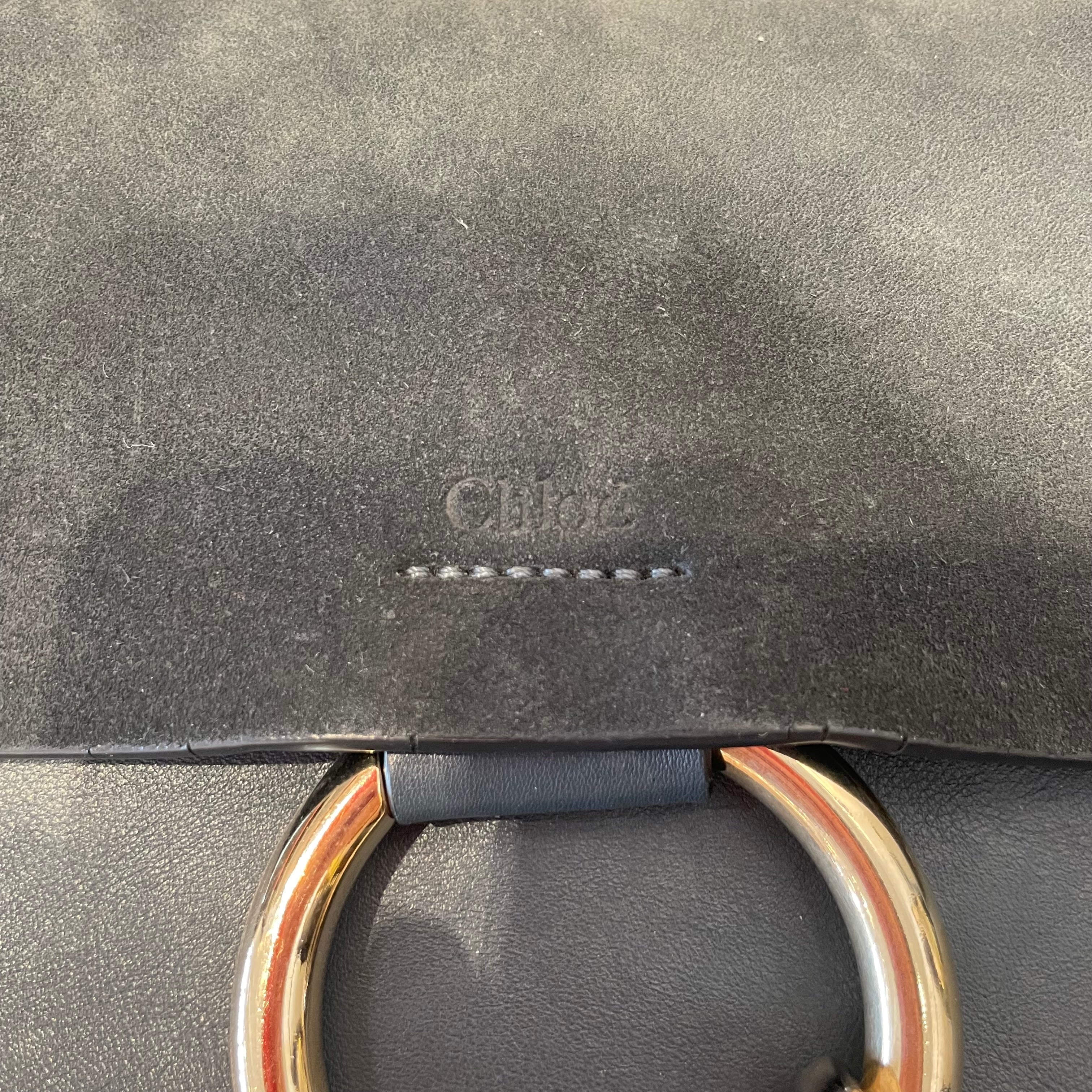 Chloe/Hand Bag/Suede/GRY/SMall Suede Shoulder Bag view 5
