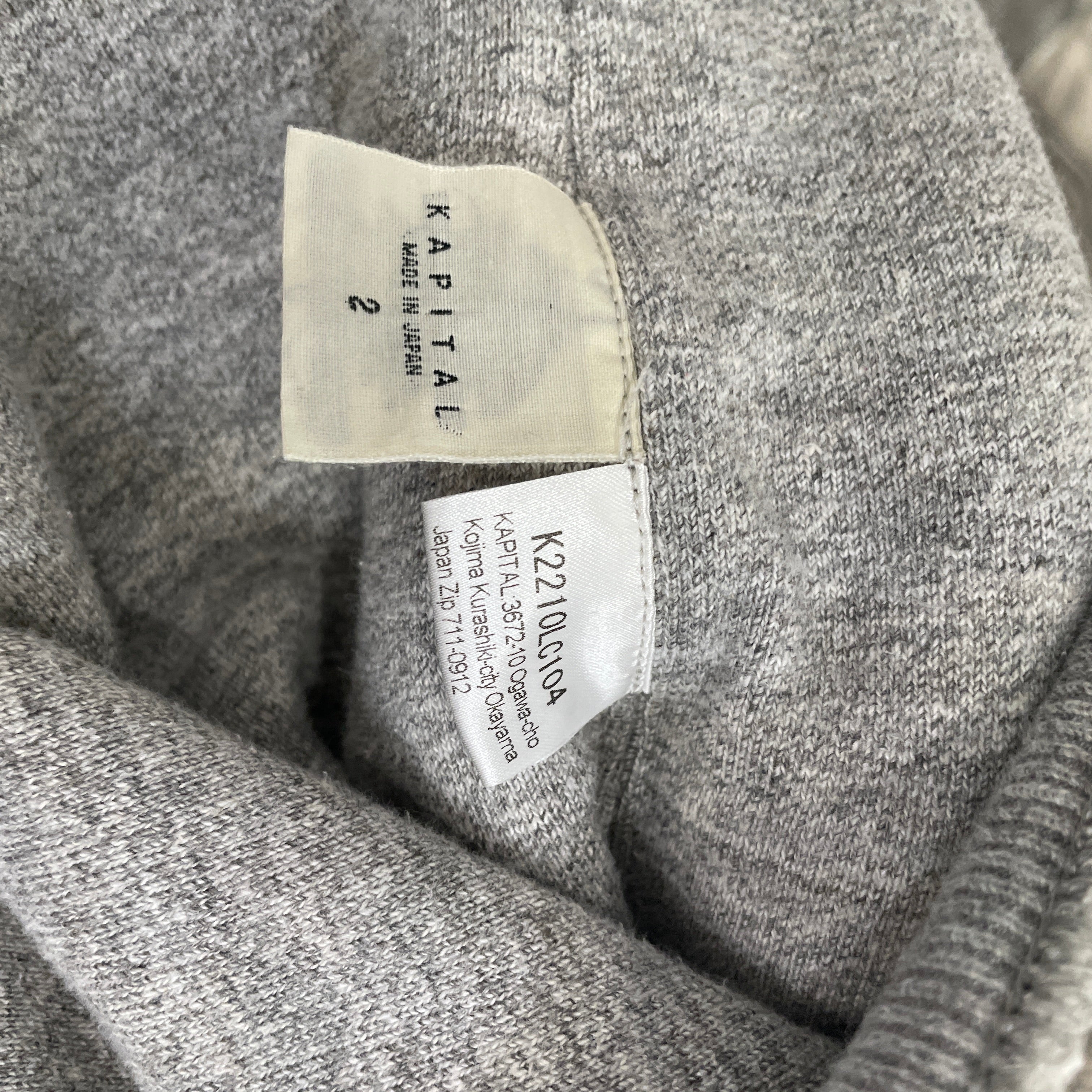 KAPITAL/Sweater/2/Cotton/GRY/SMILEY BUNNY ELBOW SLICE view 4