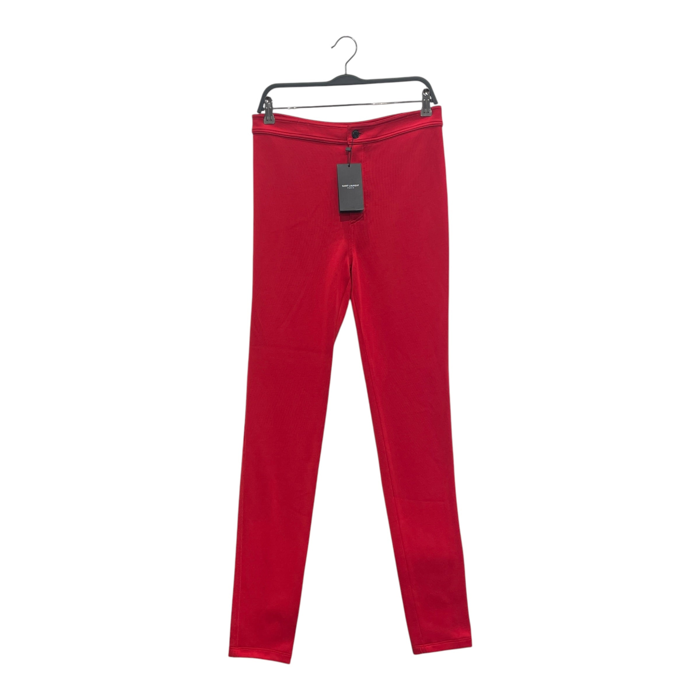 SAINT LAURENT/Skinny Pants/42/Cotton/RED/DISCOPANTS view 1