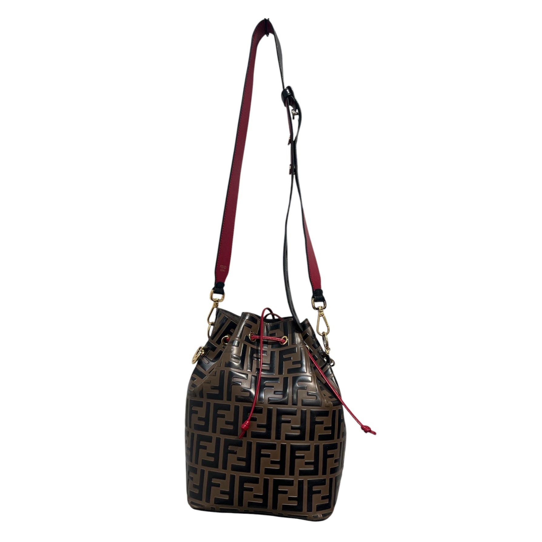 FENDI/Cross Body Bag/Monogram/Leather/BRW/bucket bag mon tresor view 1