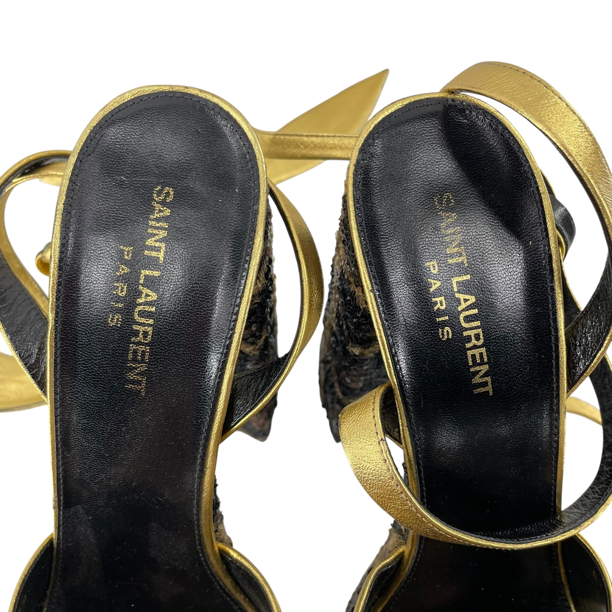 SAINT LAURENT/Heels/EU 40/Leopard/Leather/GLD/BIG WEDGE SEQUENCE view 5