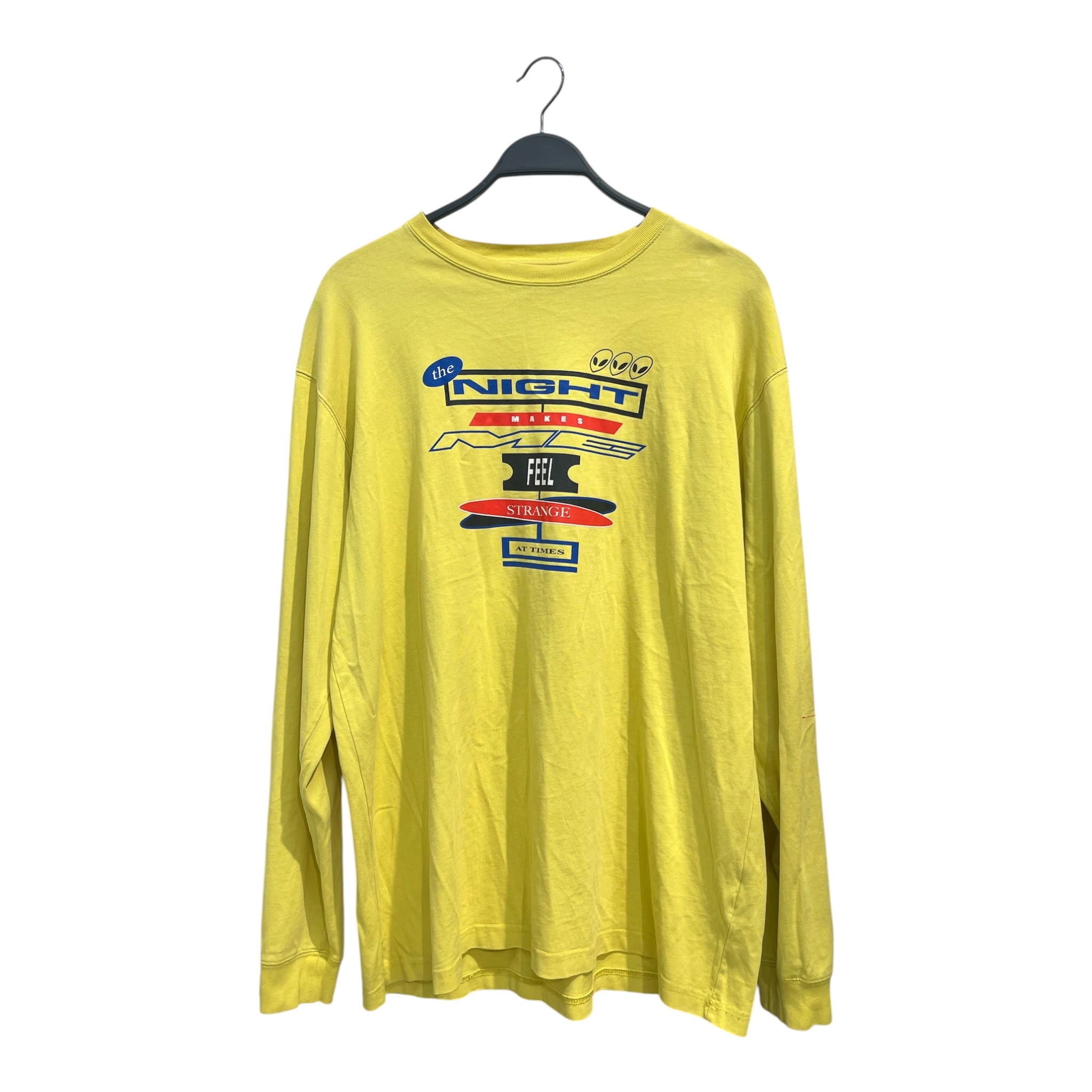 HERON PRESTON/LS T-Shirt/M/Cotton/YEL/THE NIGHT MAKES ME FEEL view 1