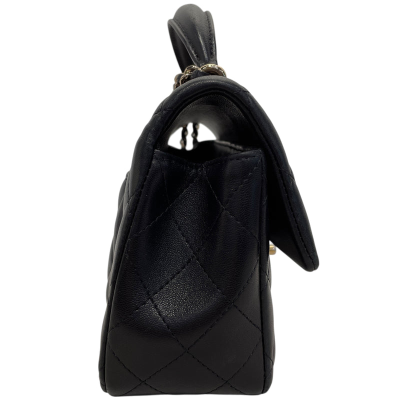 CHANEL/Hand Bag/Leather/BLK/P743U6TK