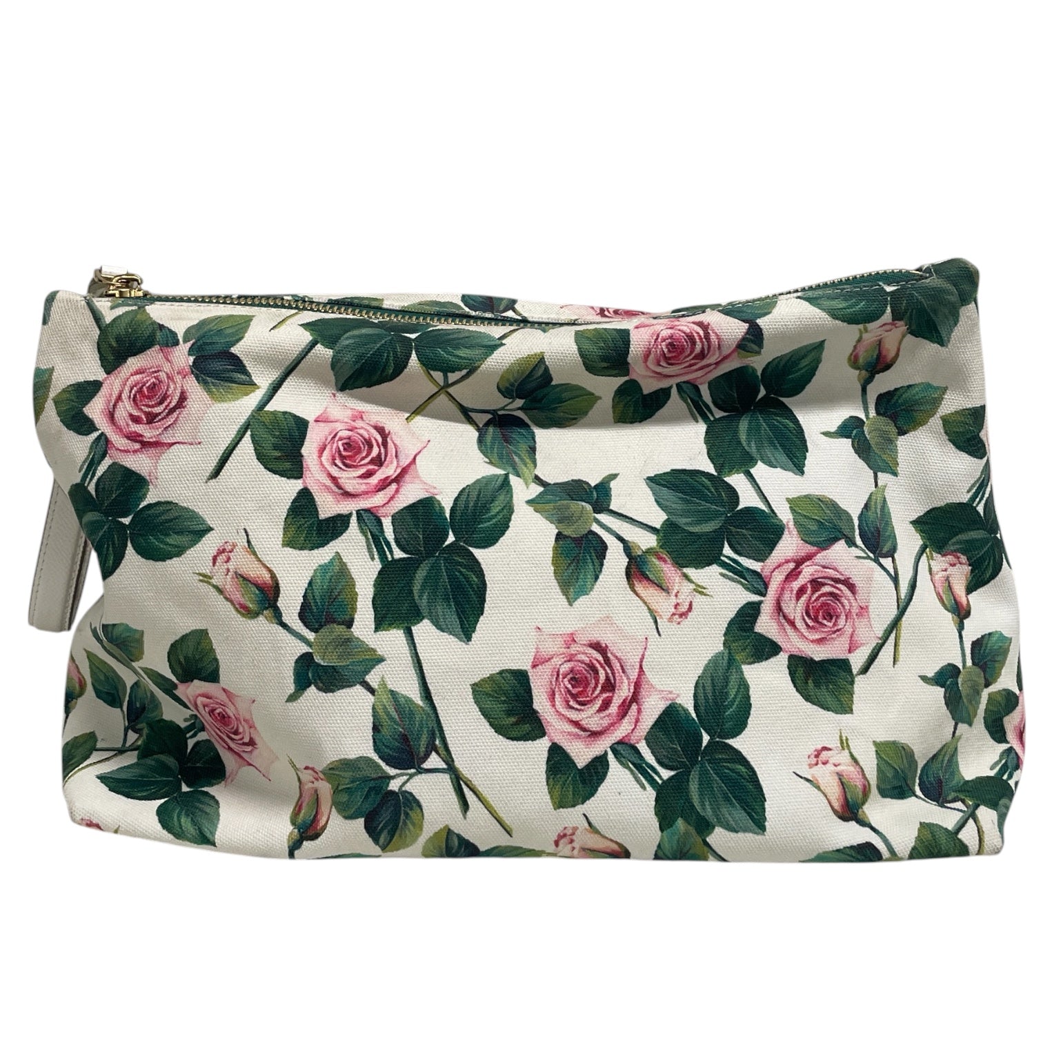 DOLCE&GABBANA/Pouch/Floral Pattern/Cotton/MLT/pink floral grb leaves view 1