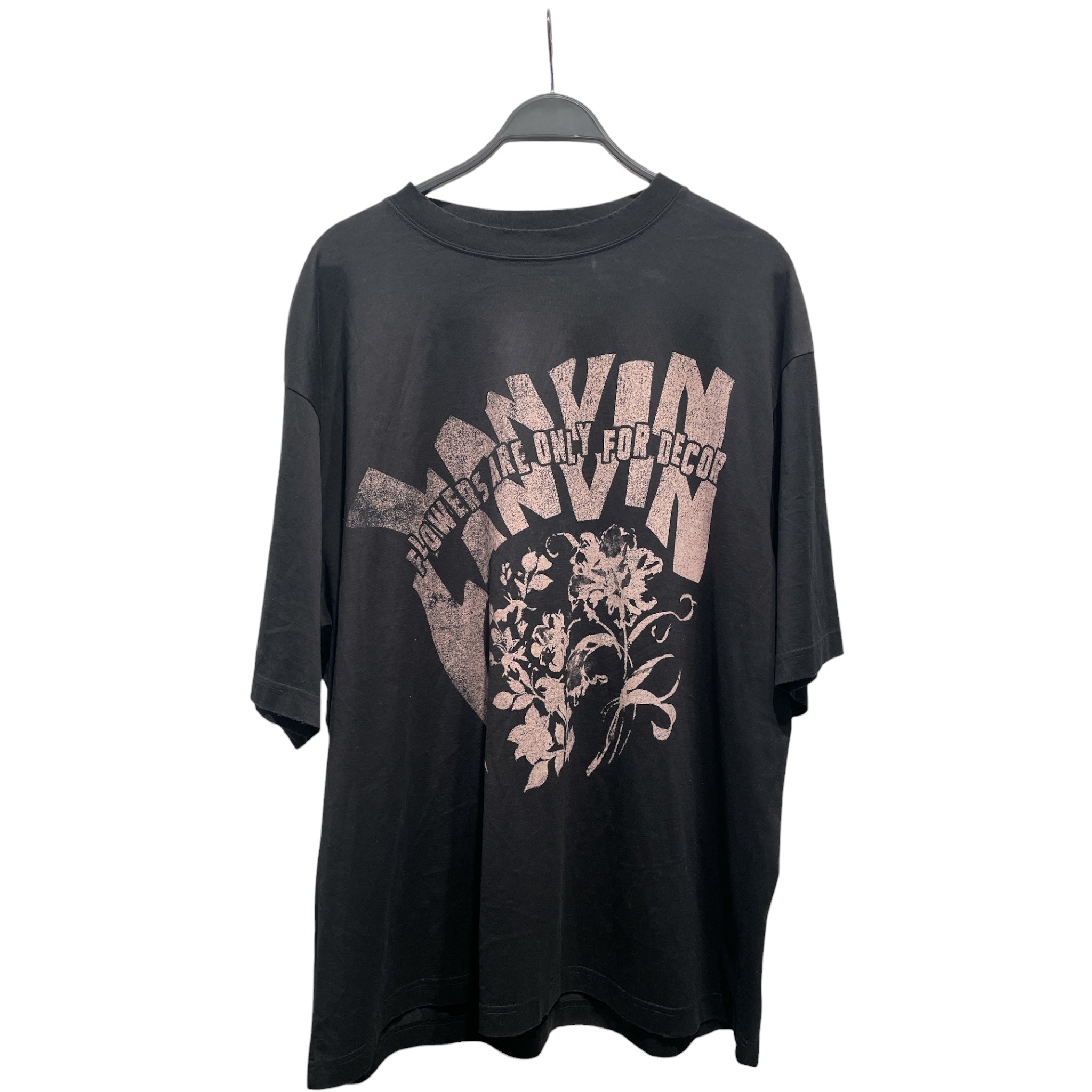 LANVIN/T-Shirt/XXL/Cotton/BLK/Graphic/flowers are only for decor view 1