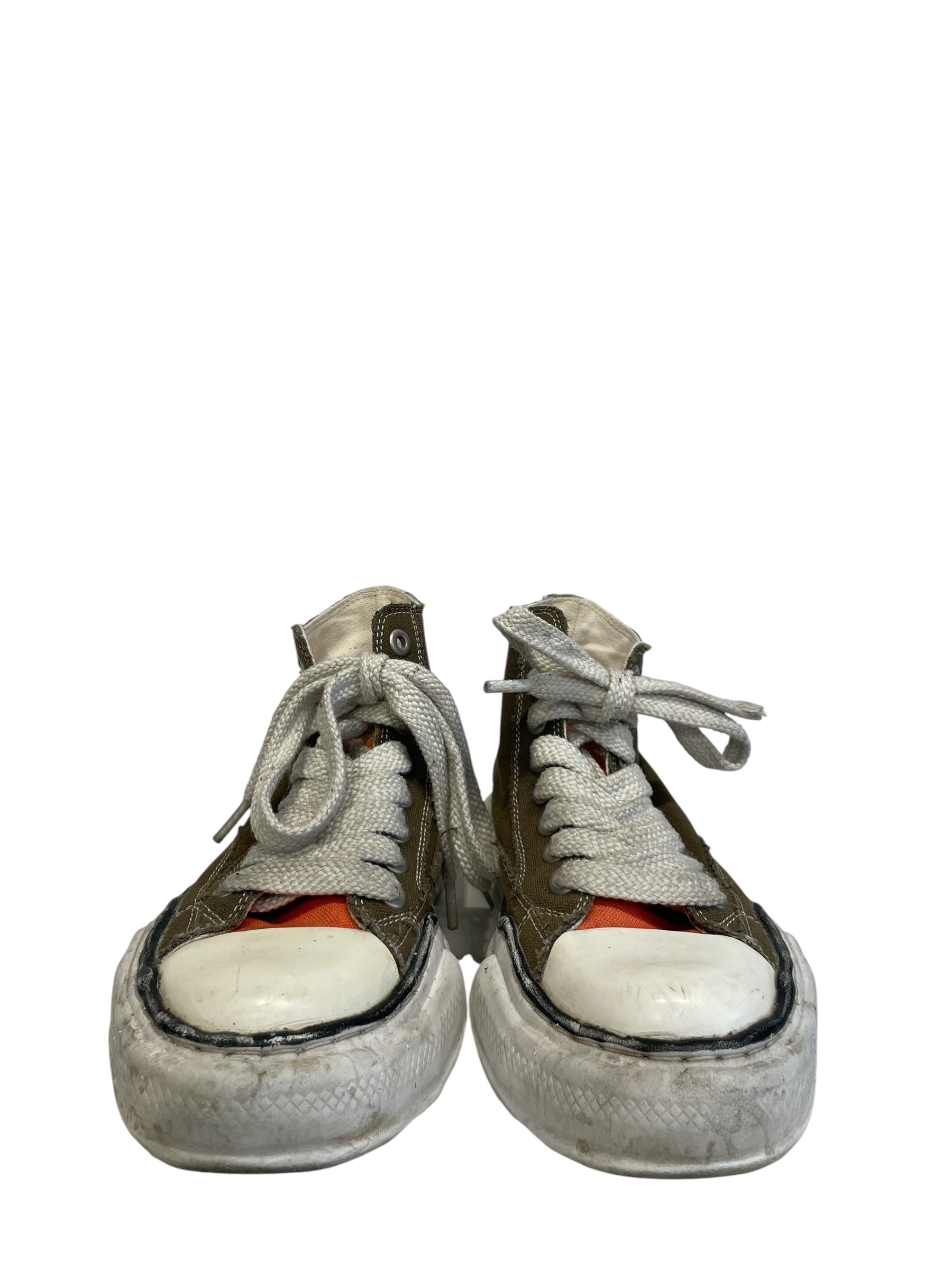 MIHARA YASUHIRO/Hi-Sneakers/EU 38/Cotton/MLT/ORANGE PATCH BACK view 3