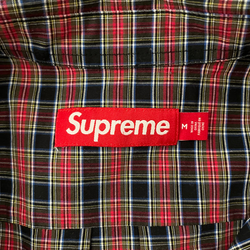 Supreme/SS Shirt/M/Cotton/RED/Plaid/