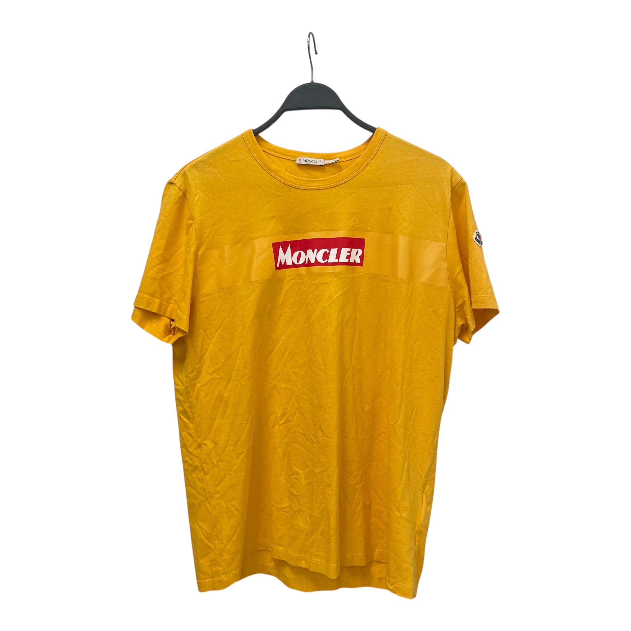 MONCLER/T-Shirt/XL/Cotton/YEL/Monclear red logo view 1
