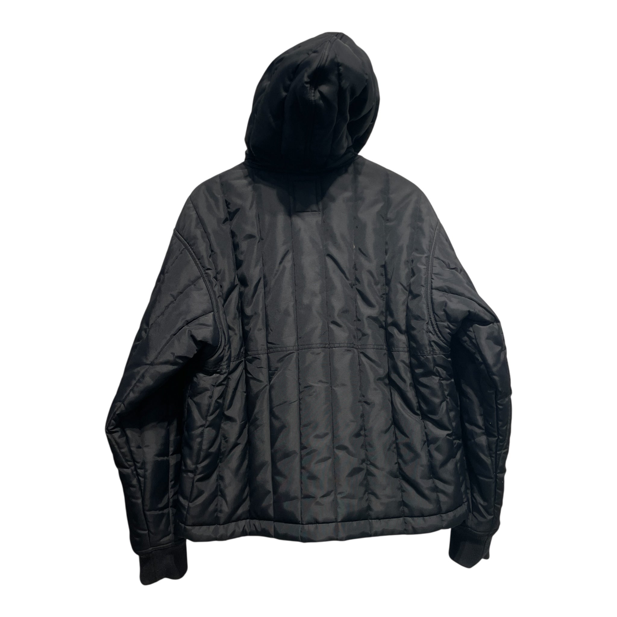 STUSSY/Puffer Jkt/L/Nylon/BLK/quilted nylon work jacket view 2