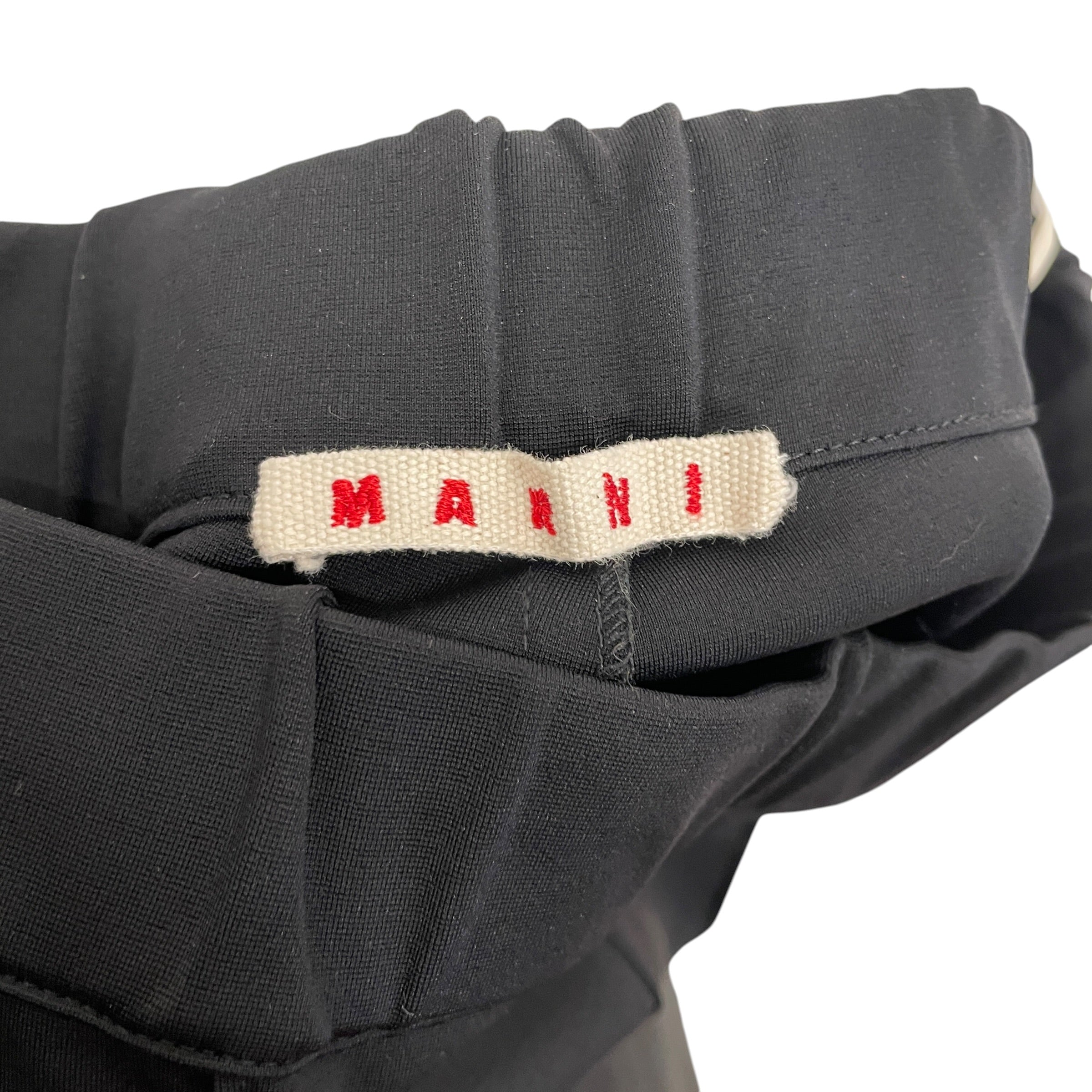 MARNI/Skinny Pants/44/Cotton/BLK/CUTOUT HEM view 3