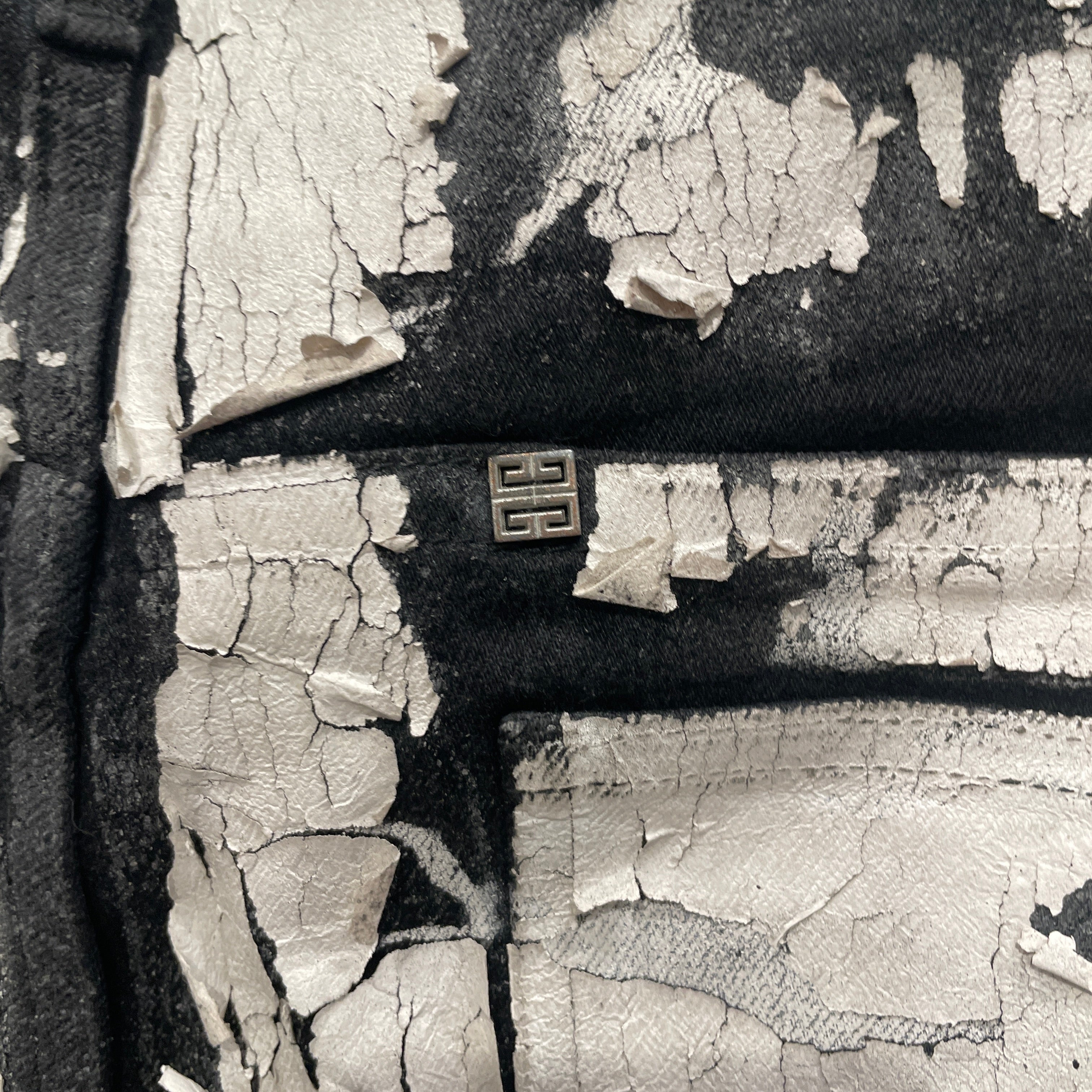 GIVENCHY/Straight Pants/34/Denim/WHT/Button Fly/SS21 CRACKED PAINT WAX JEAN view 5