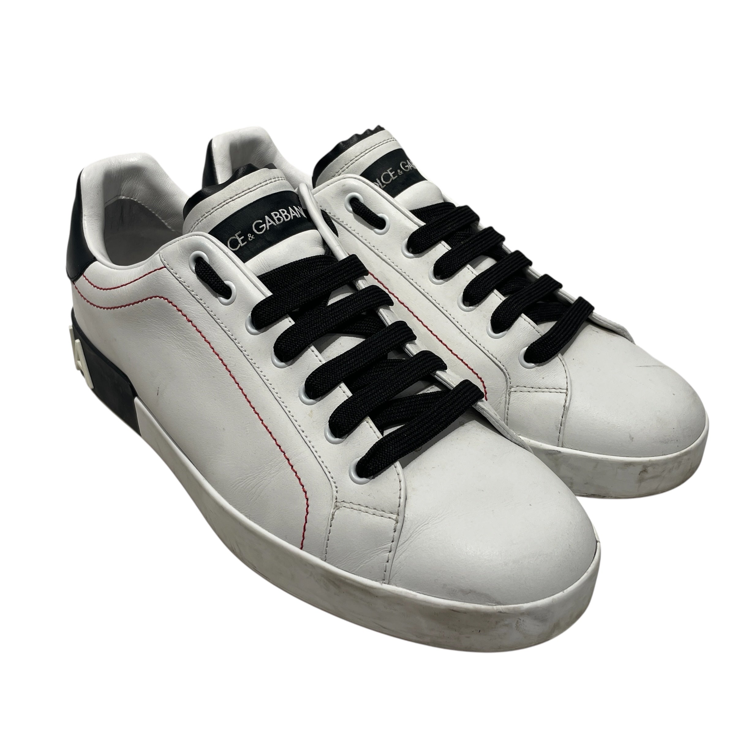 DOLCE&GABBANA/Low-Sneakers/US 10/Leather/WHT/portofino view 1