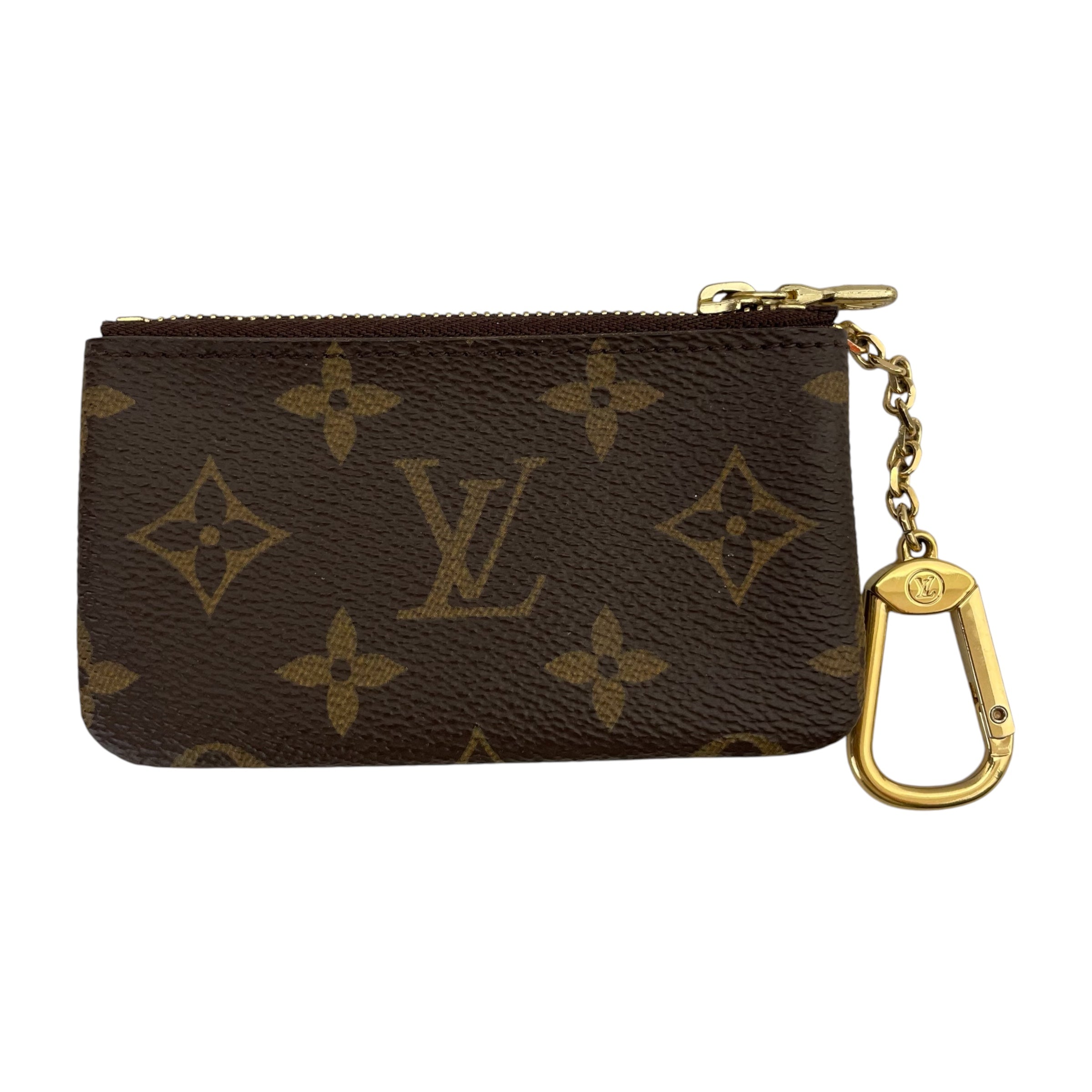 LOUIS VUITTON/Coin Wallet/Monogram/Leather/BRW/L's/POCHETTE CLE KEY POUCH view 1