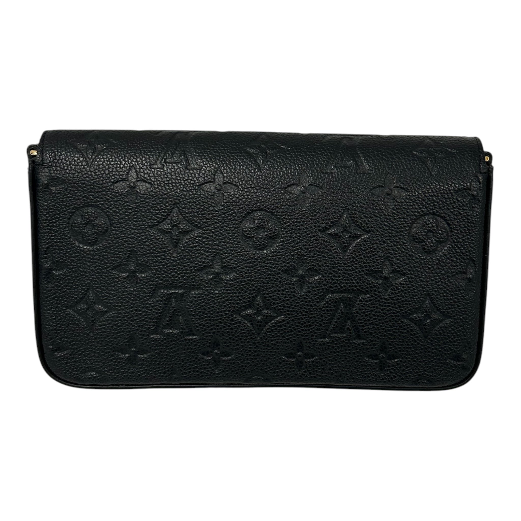 LOUIS VUITTON/Bag/Leather/BLK/POCHETTE FELICIE view 3