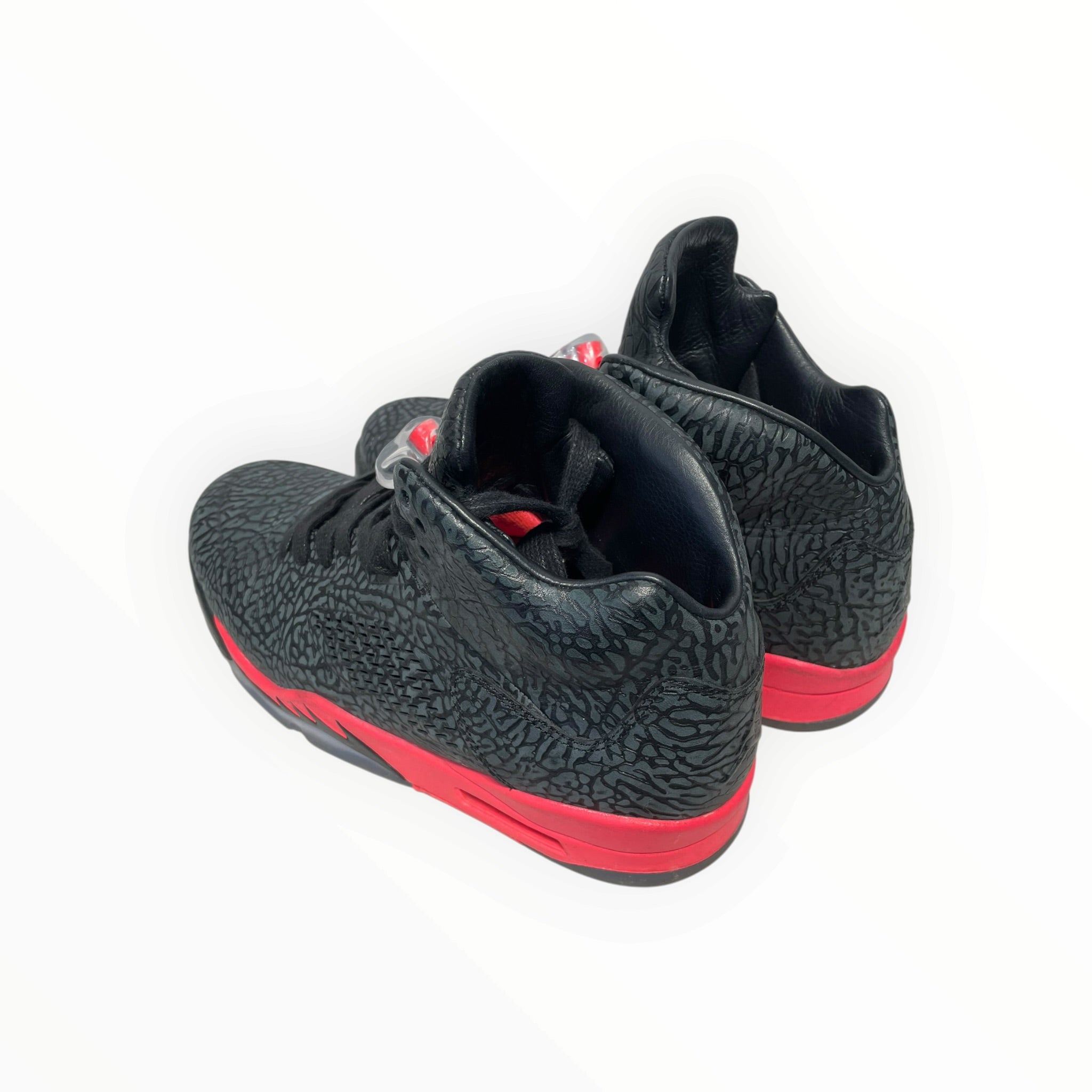 NIKE/Hi-Sneakers/US 10.5/All Over Print/Leather/BLK/Red Air Jordans 5 Retro view 2
