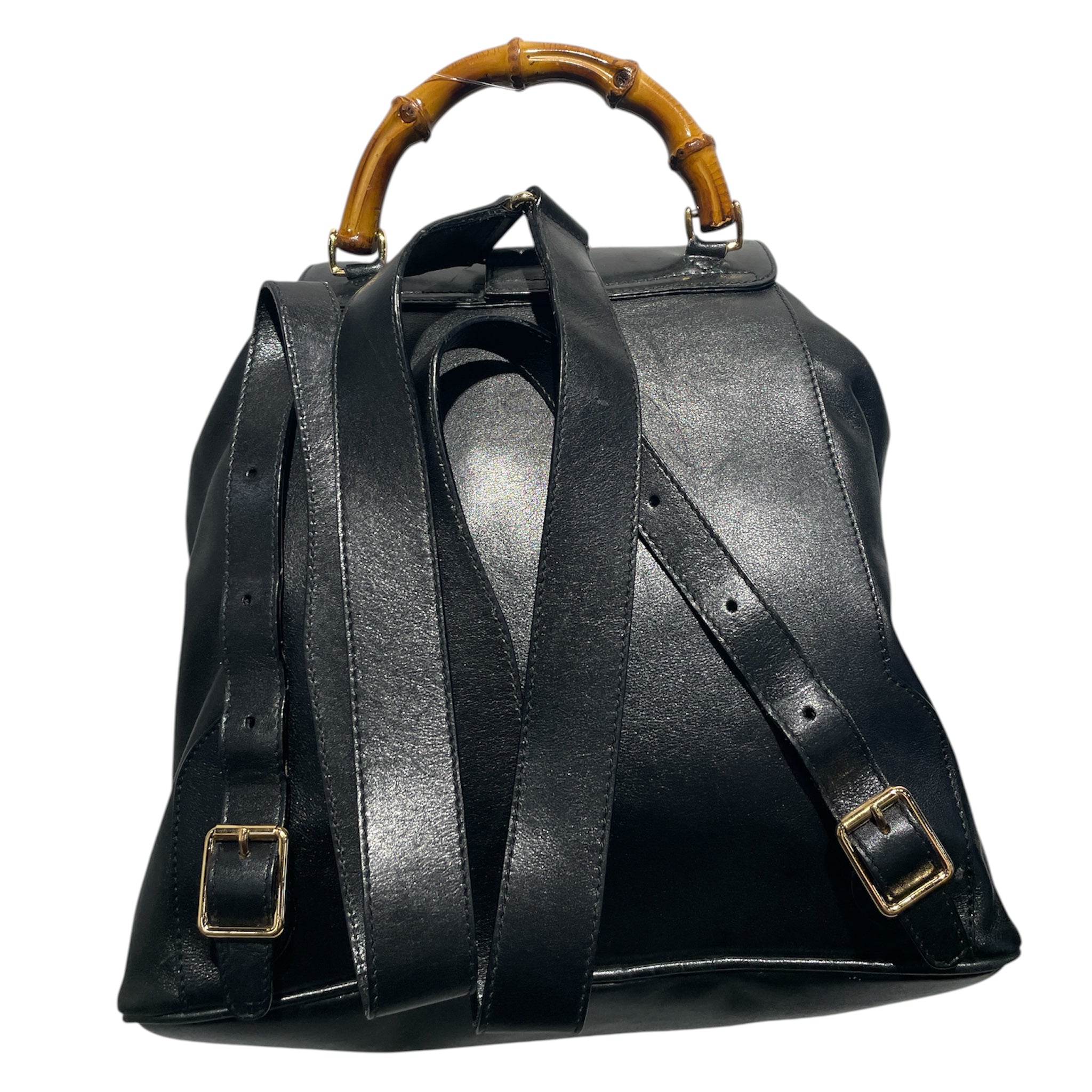 GUCCI/Backpack/Leather/BLK/Vintage Bamboo Backpack view 2