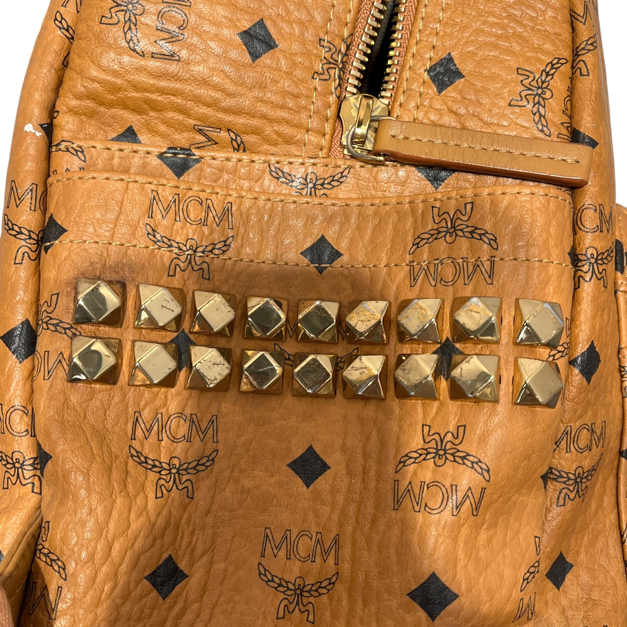 MCM/Backpack/Monogram/Leather/BEG/MCM STUD BAG view 10