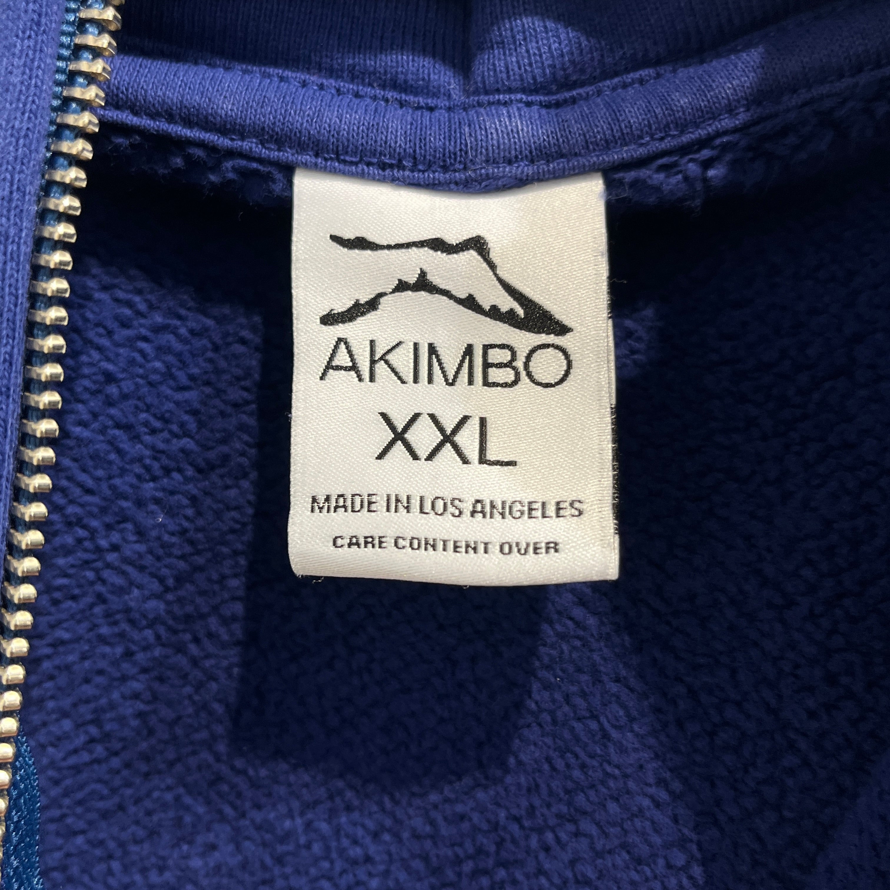 Akimbo/Hoodie/XXL/Cotton/BLU/LA On Chest view 3