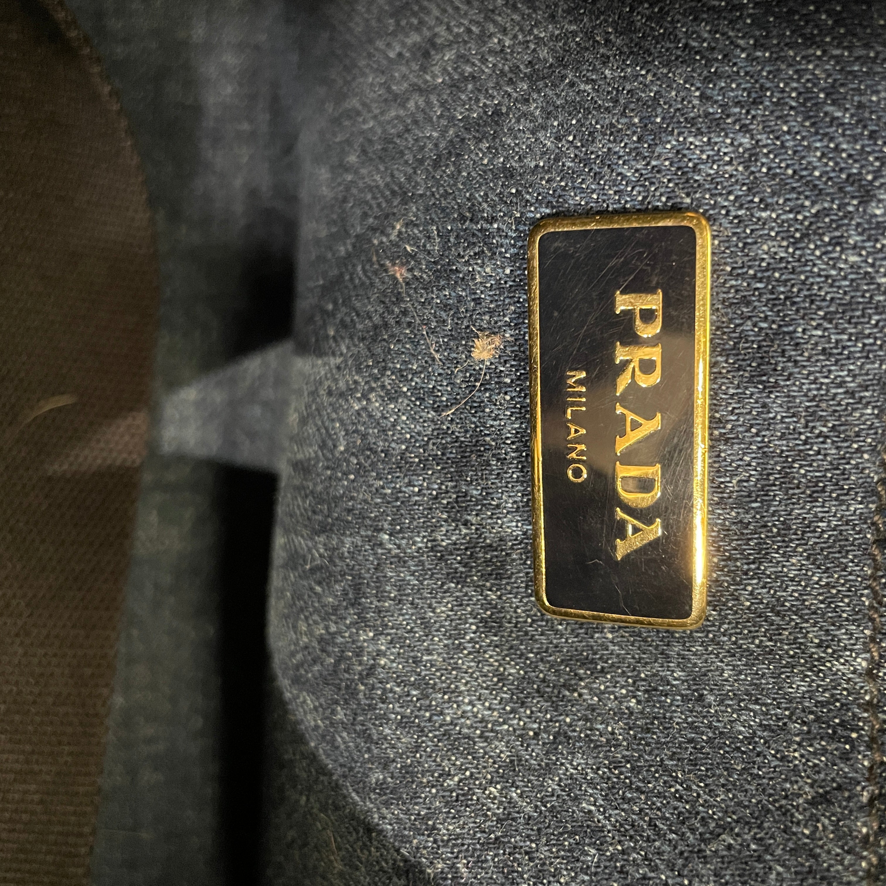 PRADA/Tote Bag/Denim/BLU/canapa denim tote bag view 5