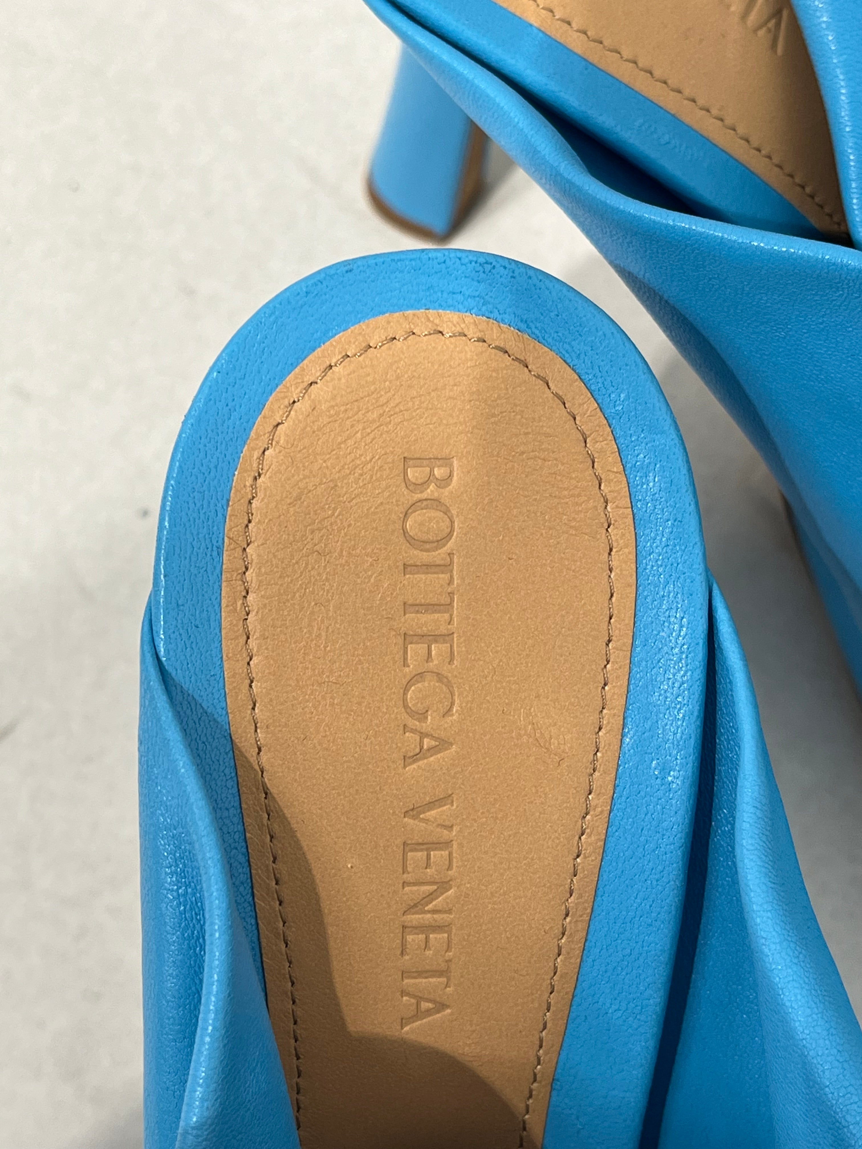 BOTTEGA VENETA/Heels/EU 37/Leather/BLU/SQUARE TOE HEELS view 5