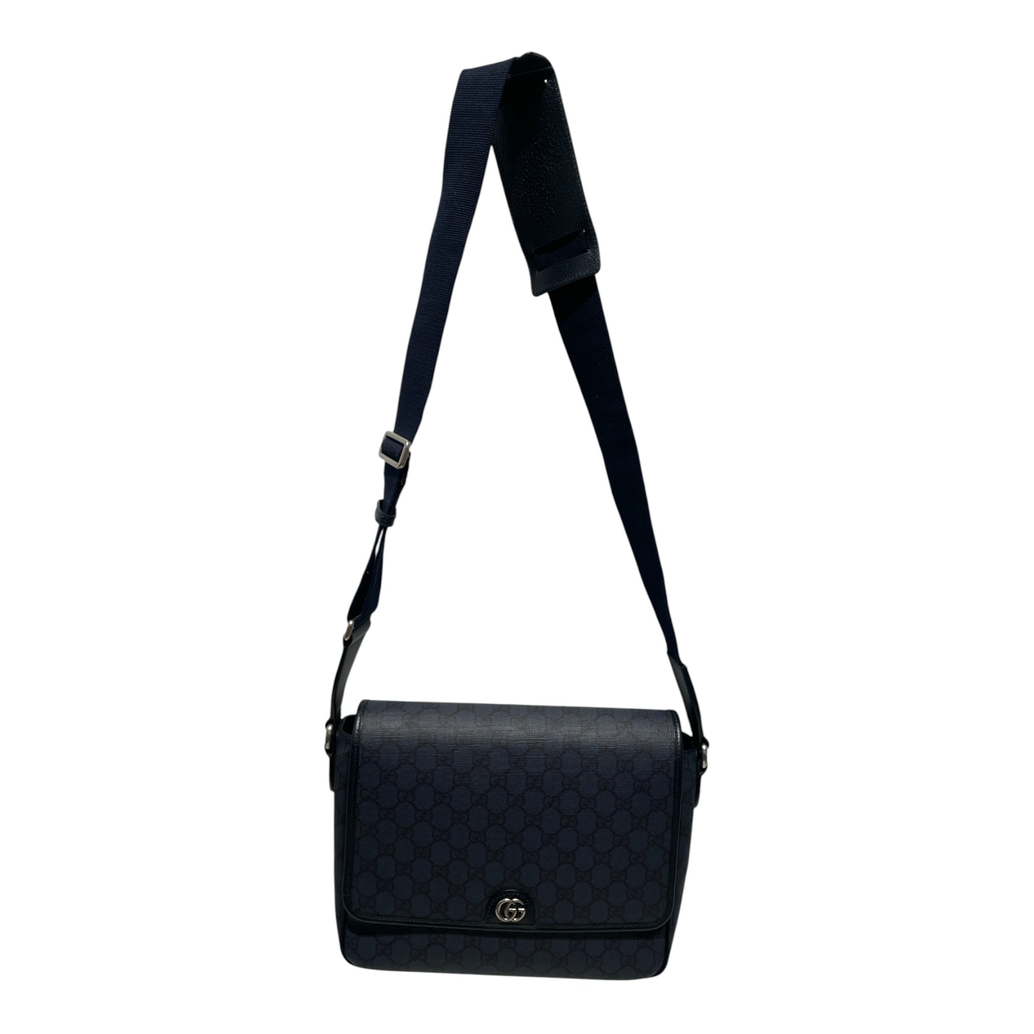 GUCCI/Cross Body Bag/Monogram/Leather/NVY/Ophidia Messenger Bag view 1