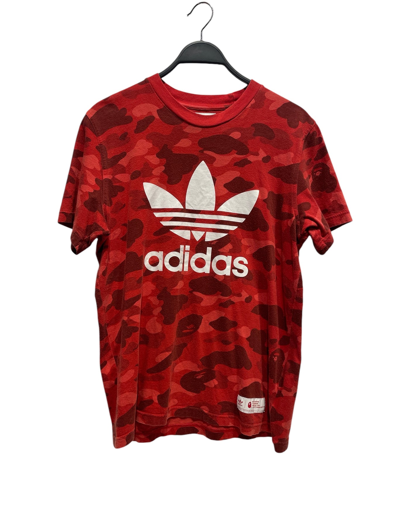 BAPE adidas T Shirt L Cotton RED bape adidas 2nd STREET USA