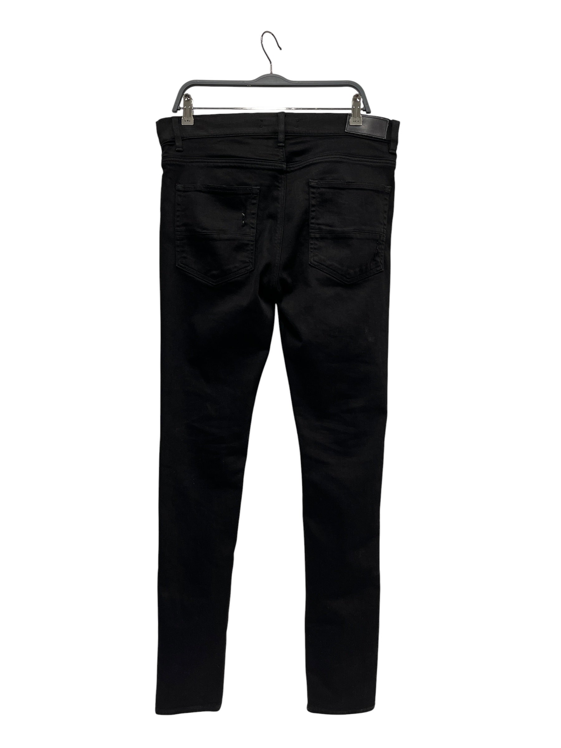 AMIRI/Skinny Pants/34/Cotton/BLK/Distressed/MX1 Leather Patches view 2