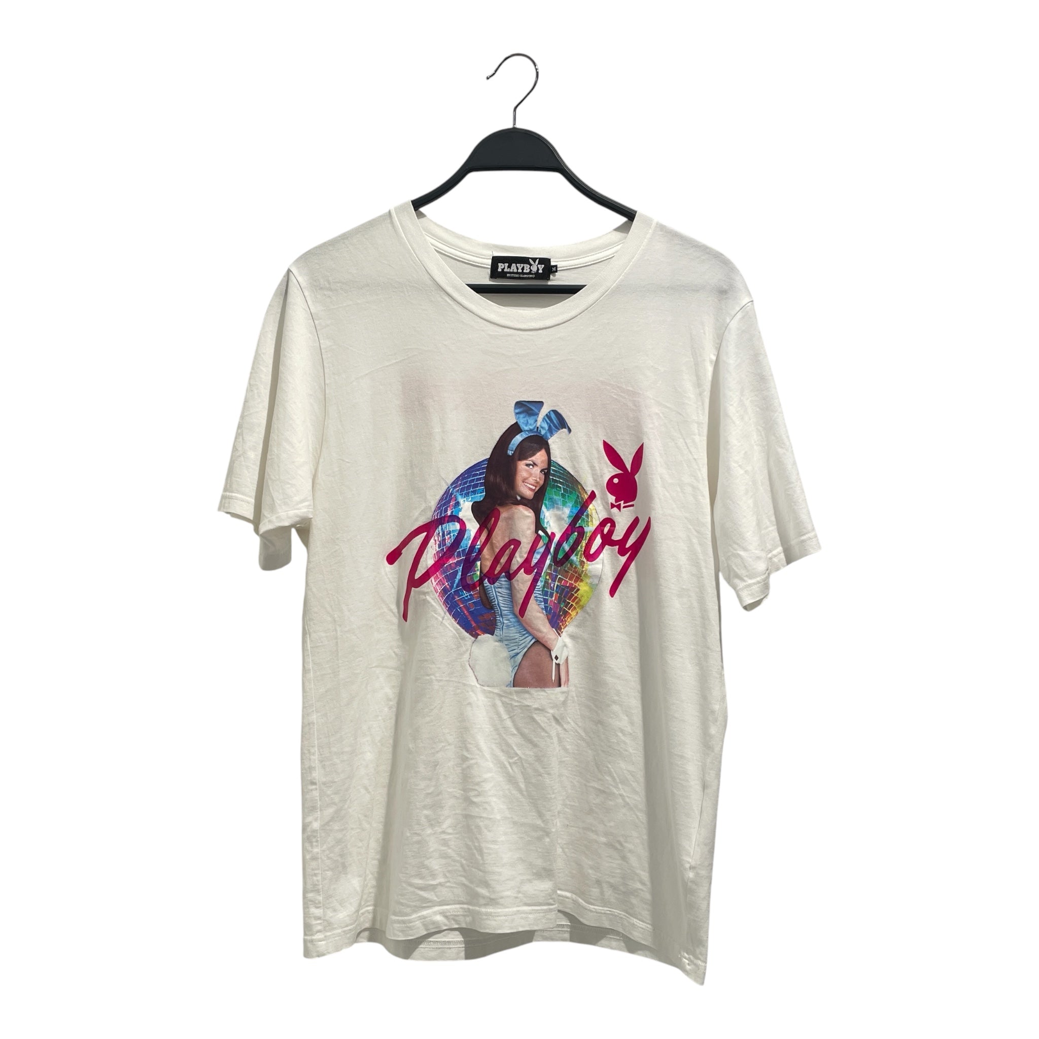 HYSTERIC GLAMOUR/PLAYBOY/T-Shirt/M/Cotton/WHT/Graphic/ view 1