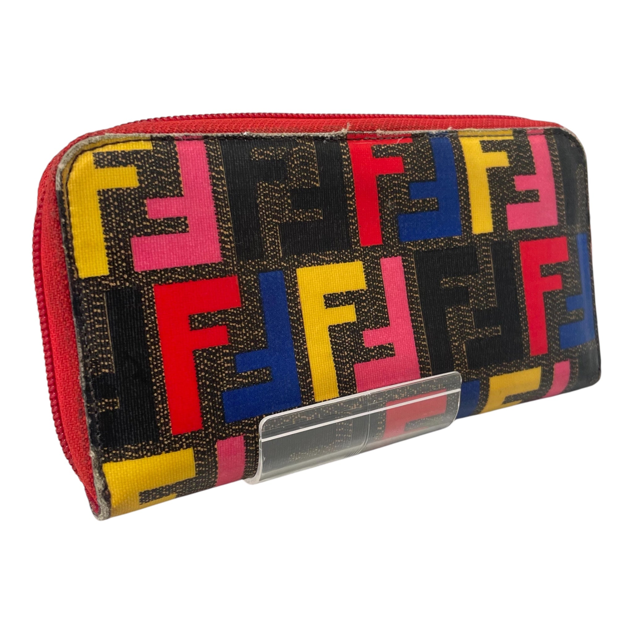 FENDI/Long Wallet/Monogram/Leather/MLT/BLU, RED,YEL,PNK view 2