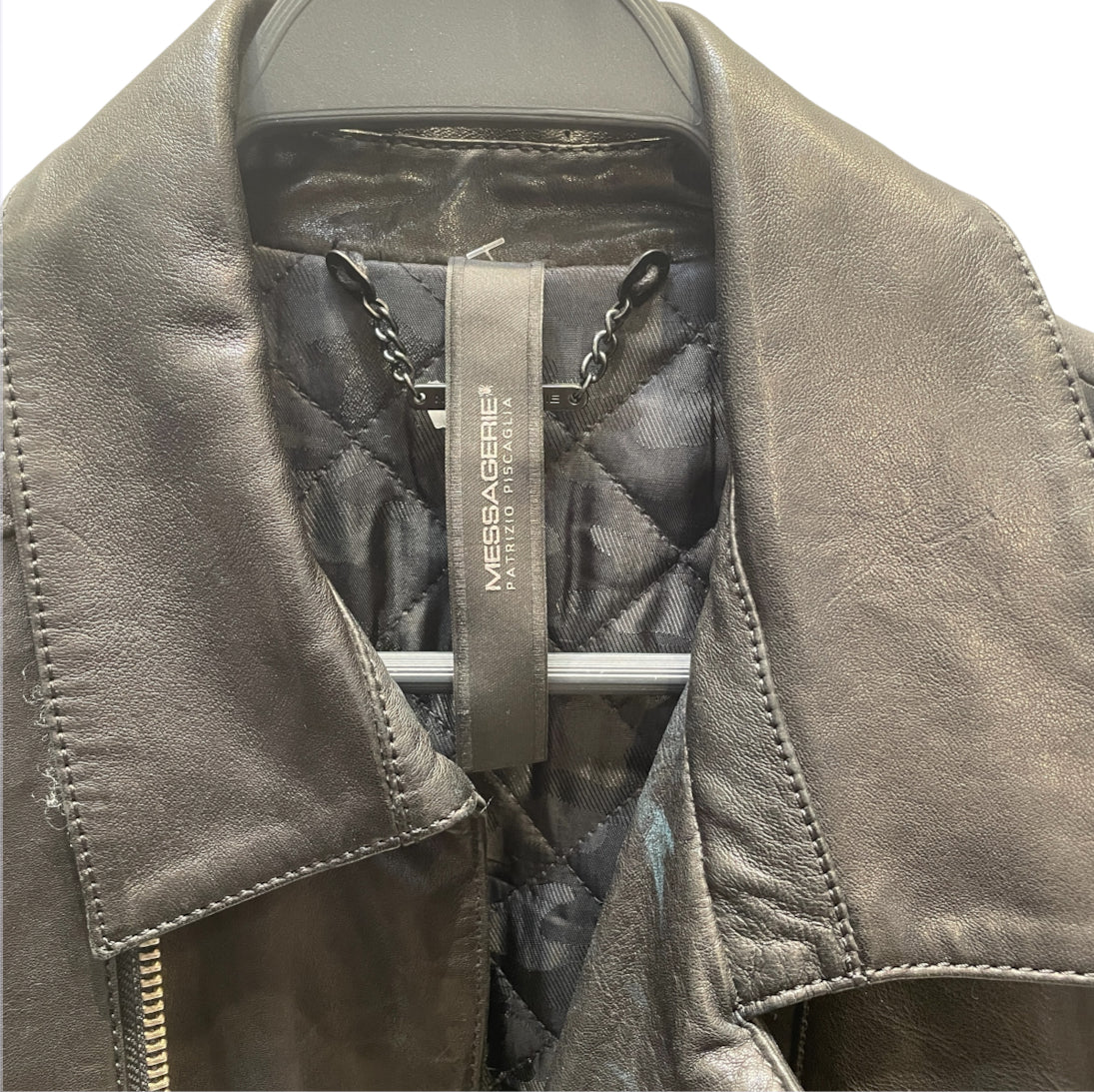 MESSAGERIE/Leather Jkt/56/Leather/BLK/ view 3