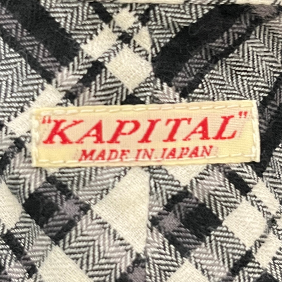 KAPITAL/LS Shirt/1/Plaid/Cotton/BLK/ view 3