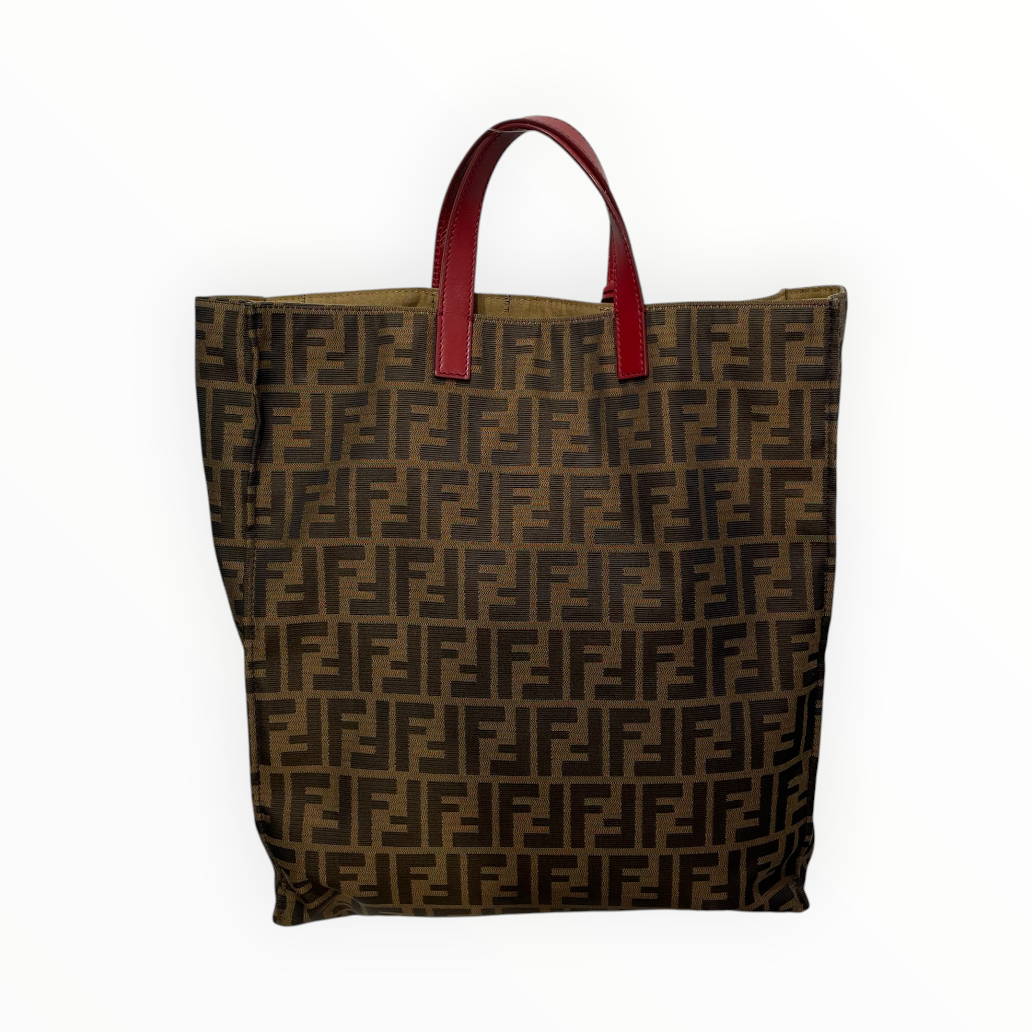 FENDI/Tote Bag/All Over Print/Cotton/BRW/ZUCCA TOTE view 2