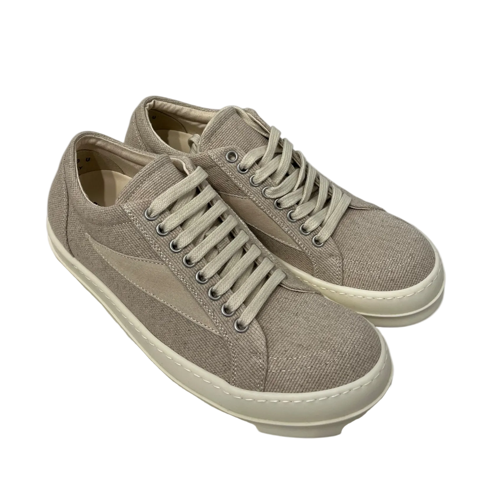 RICK OWENS DRKSHDW/Low-Sneakers/EU 40/Cotton/CRM/CANVAS BURLAP TOP VANS view 1