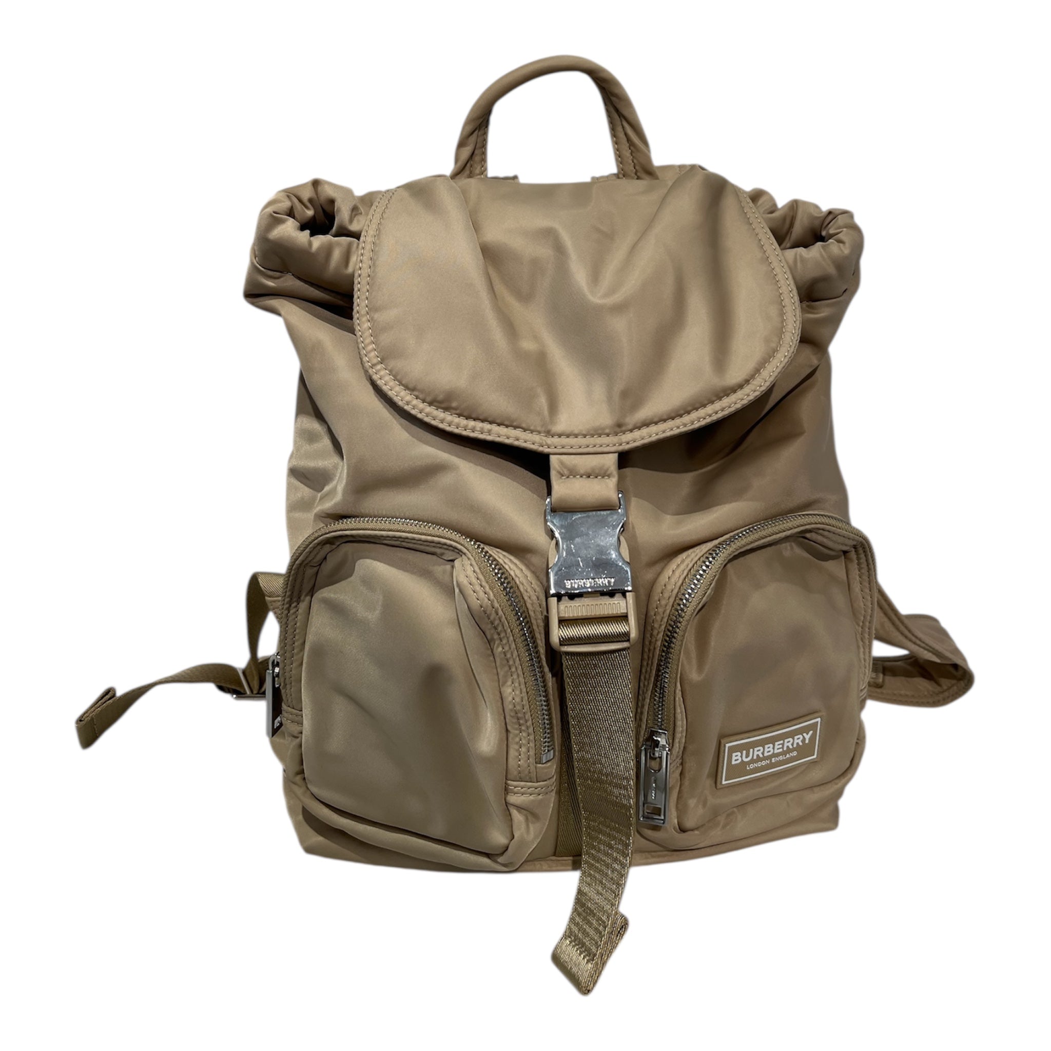 BURBERRY/Backpack/Acrylic/BEG/8104490 SILVER BUCKLE view 1