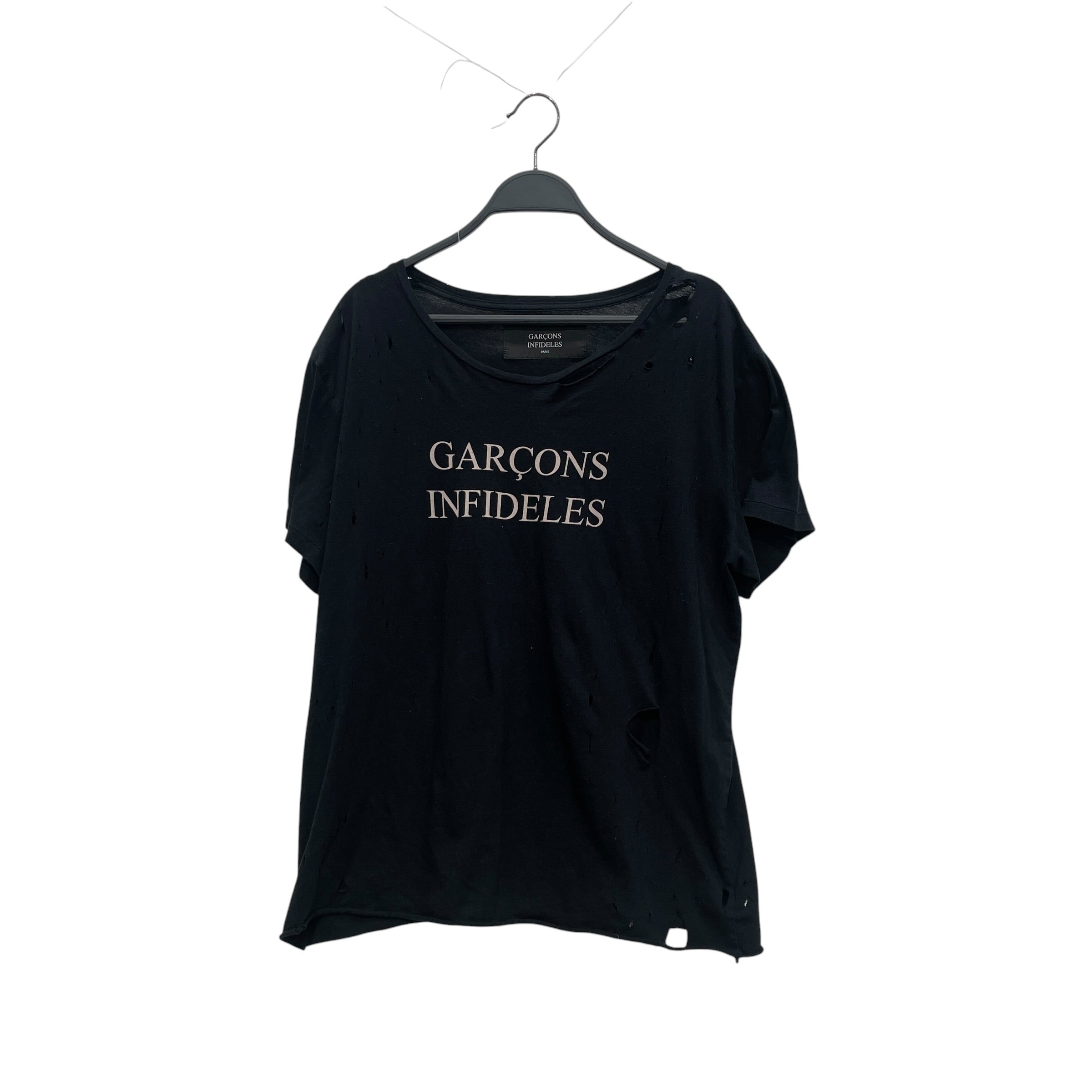 GARCONS INFIDELES/T-Shirt/M/Cotton/BLK/GARCONS INFIDELES LOGO TEXT view 1