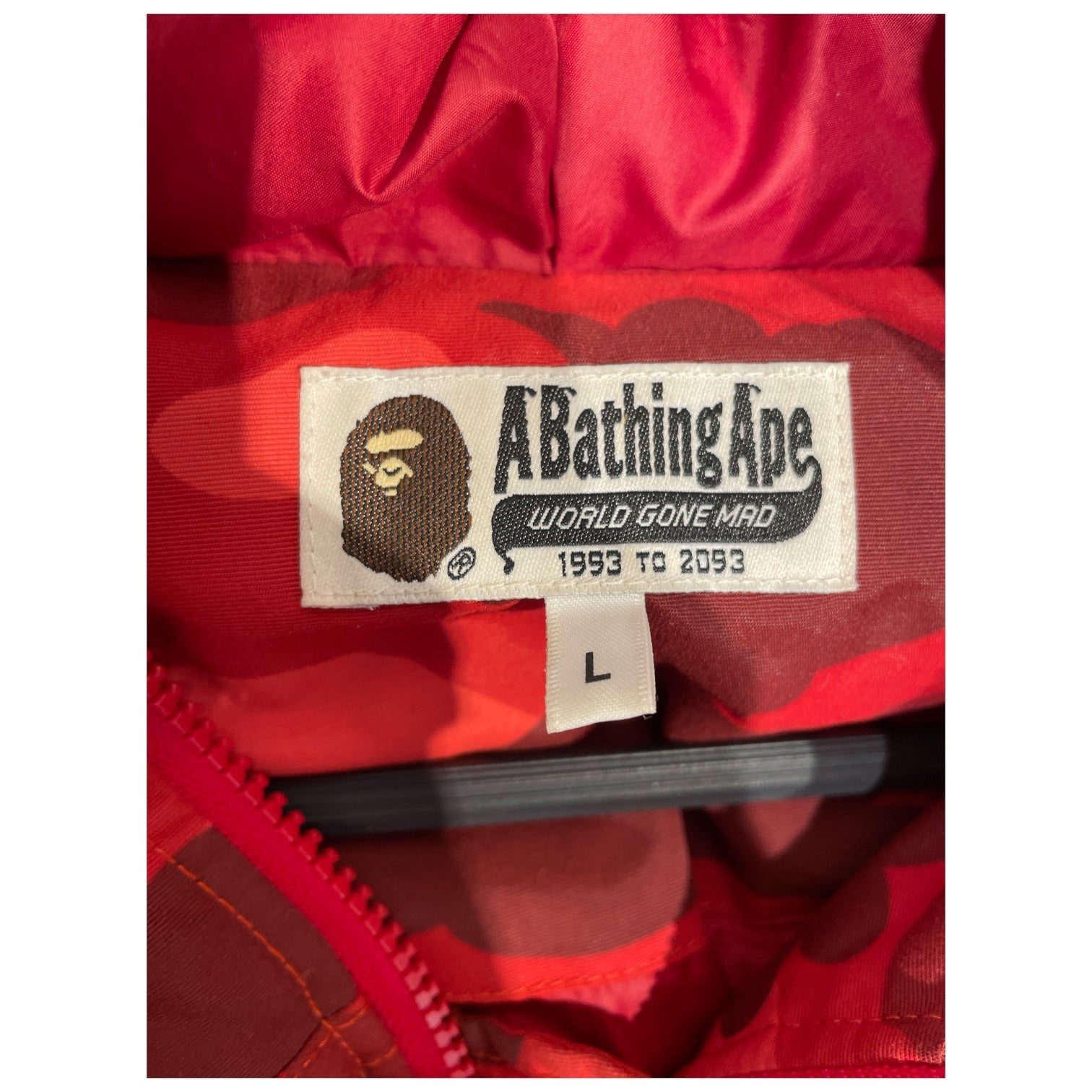 A BATHING APE/Puffer Jkt/L/RED/Camouflage/ view 3