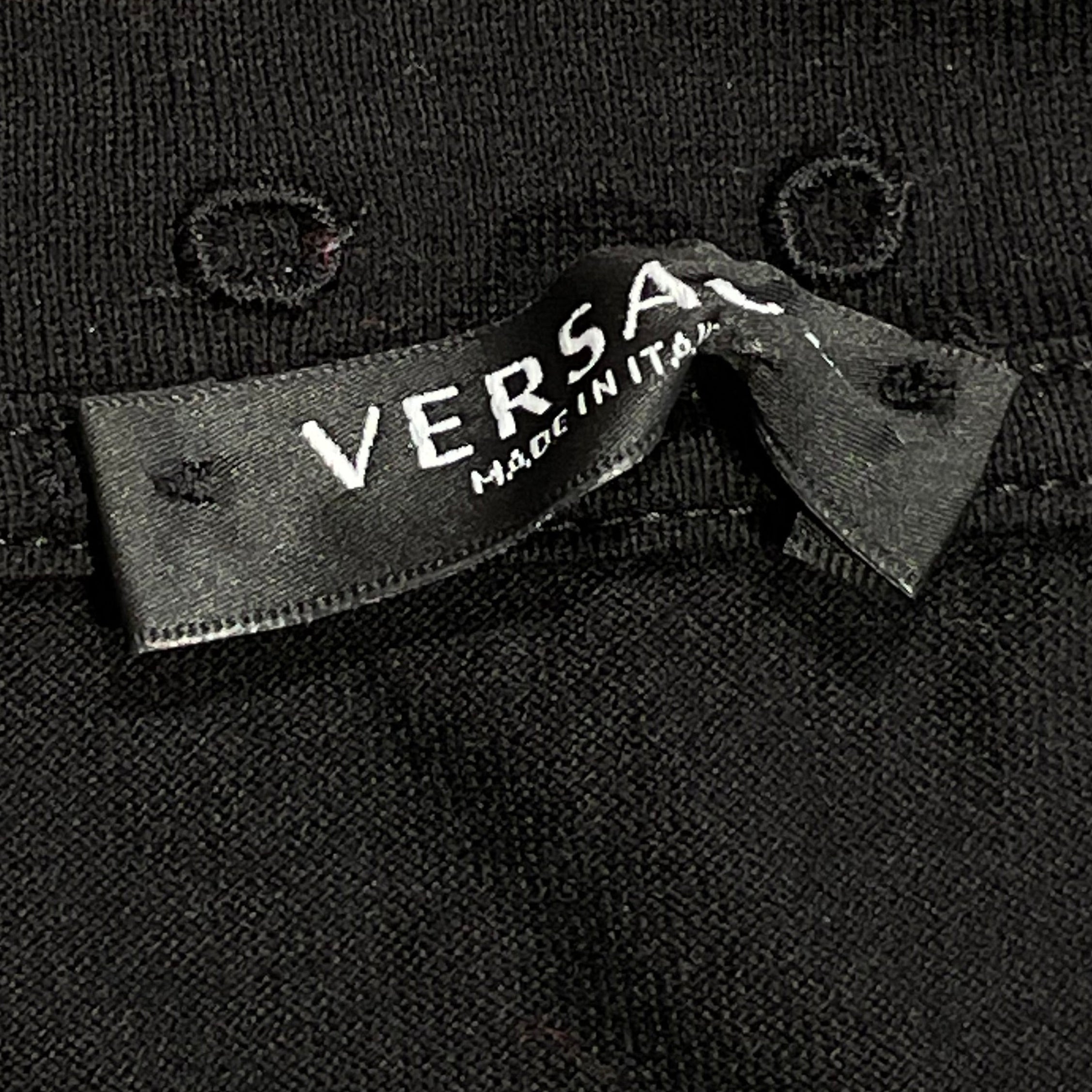 VERSACE/SS Dress/42/Graphic/Cotton/BLK/MEDUSA LOGO view 3