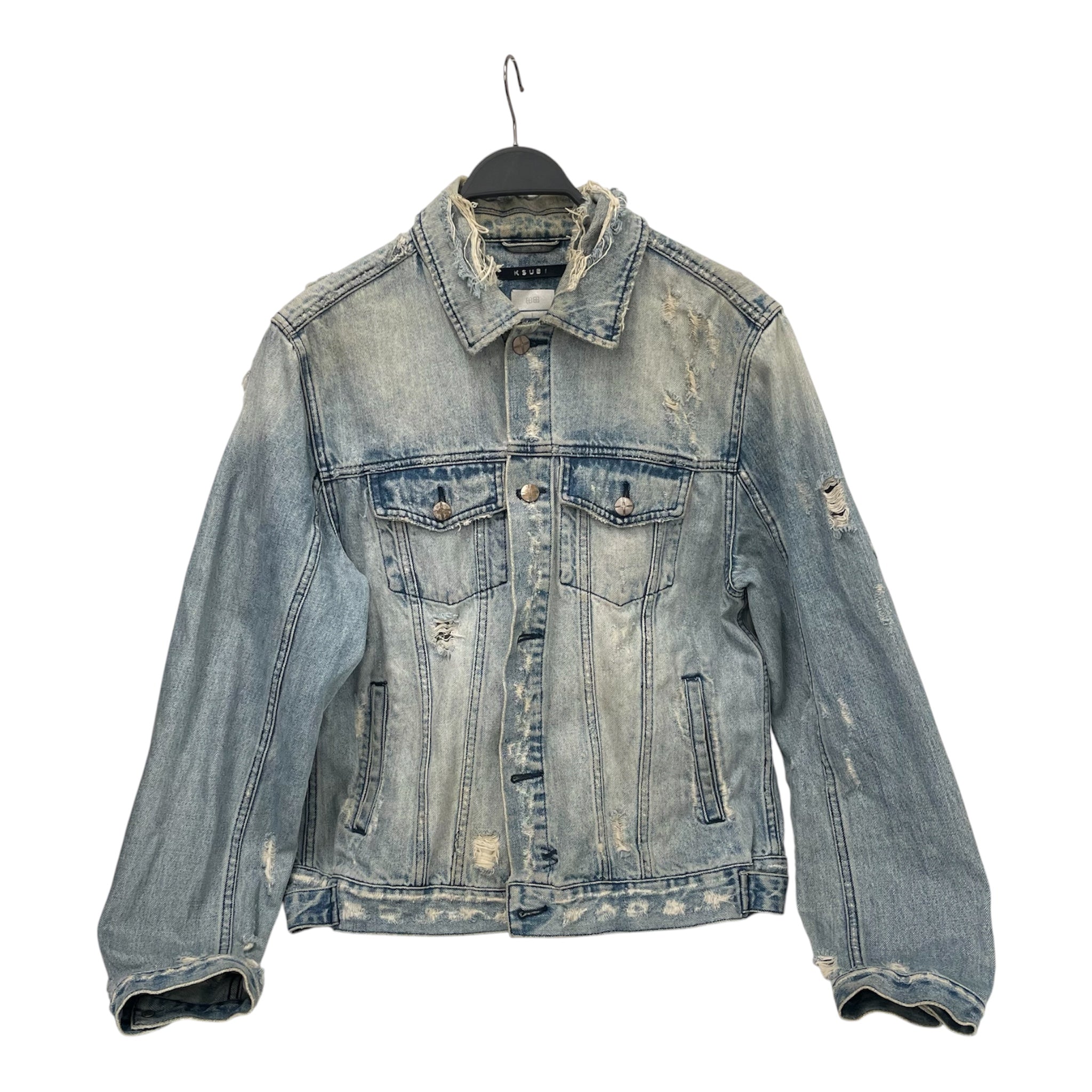 ksubi/Denim Jkt/L/Denim/BLU/distressed view 1