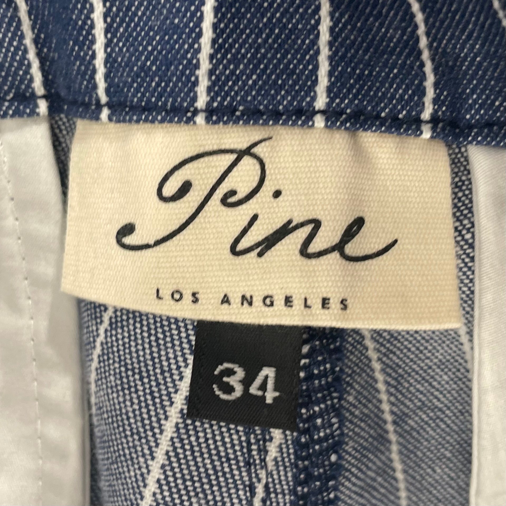 PINE/Shorts/34/Cotton/BLU/Distressed/Stripe/blue short/white stripe. view 3